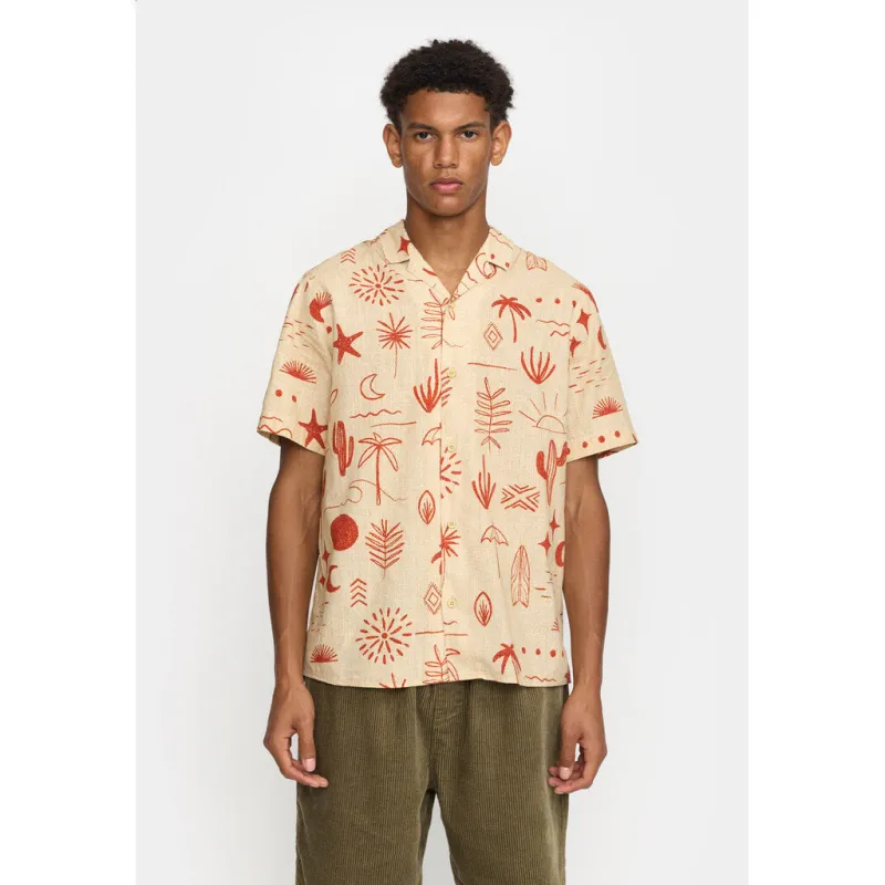 Short-sleeved Cuban Shirt / 3169 - Red sold by Revolution
