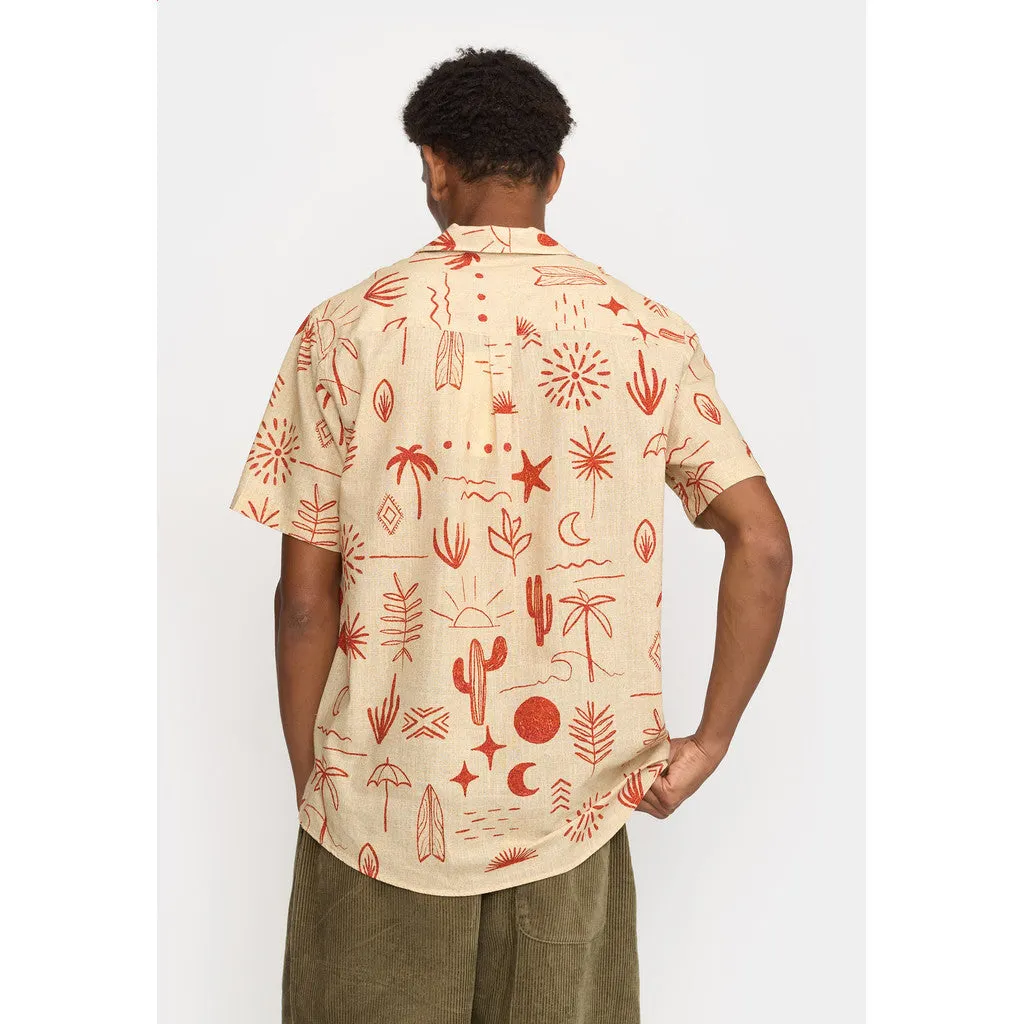 Short-sleeved Cuban Shirt / 3169 - Red sold by Revolution product image thumbnail 4