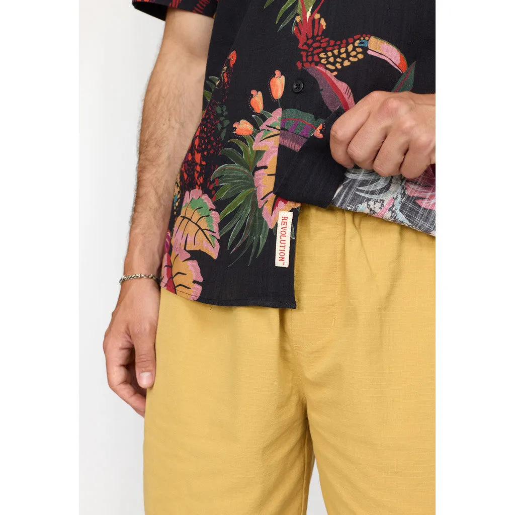 Short-sleeved Cuban Shirt / 3167 - Black sold by Revolution product image thumbnail 4