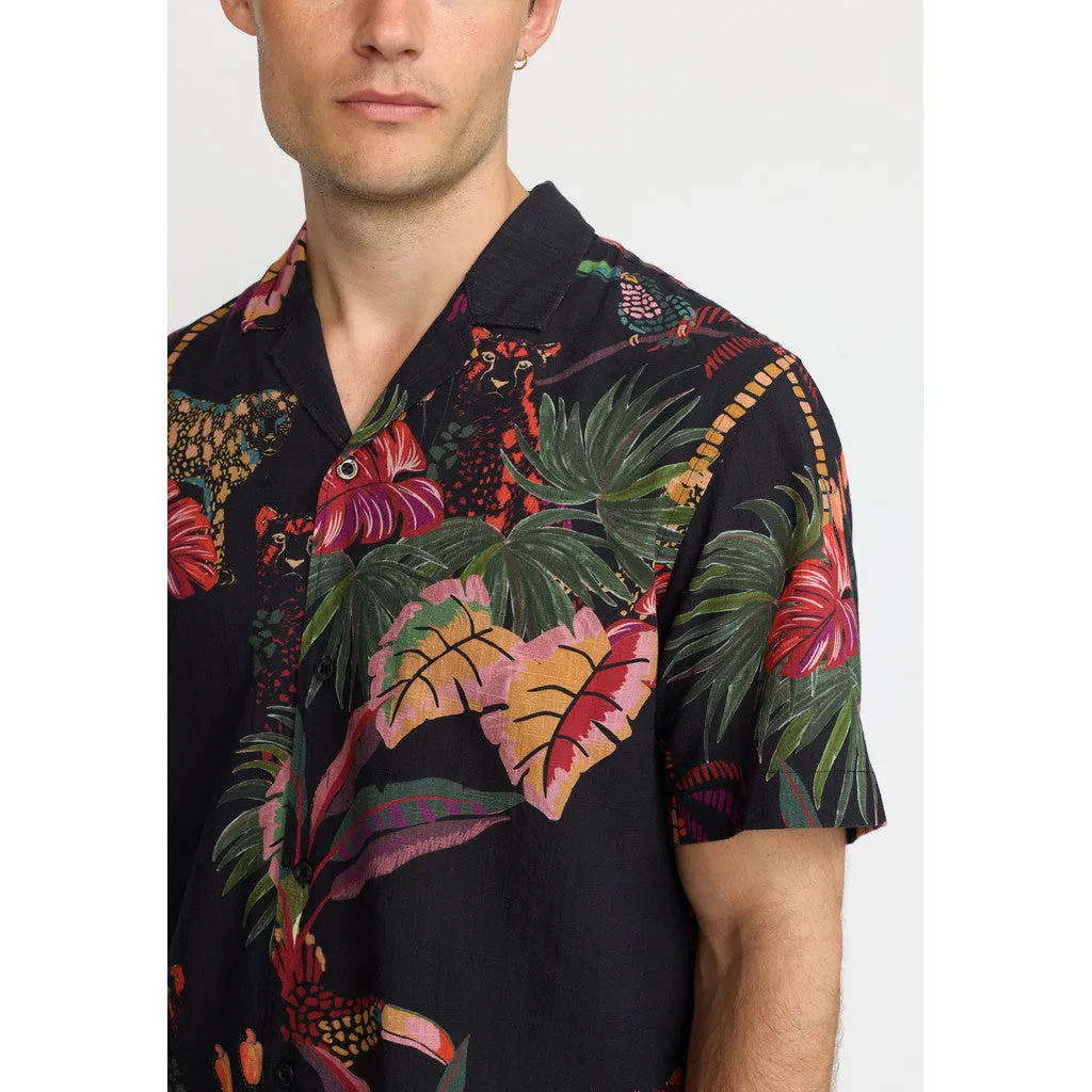 Short-sleeved Cuban Shirt / 3167 - Black sold by Revolution product image thumbnail 5