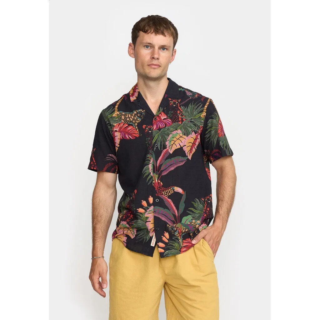 Short-sleeved Cuban Shirt / 3167 - Black sold by Revolution