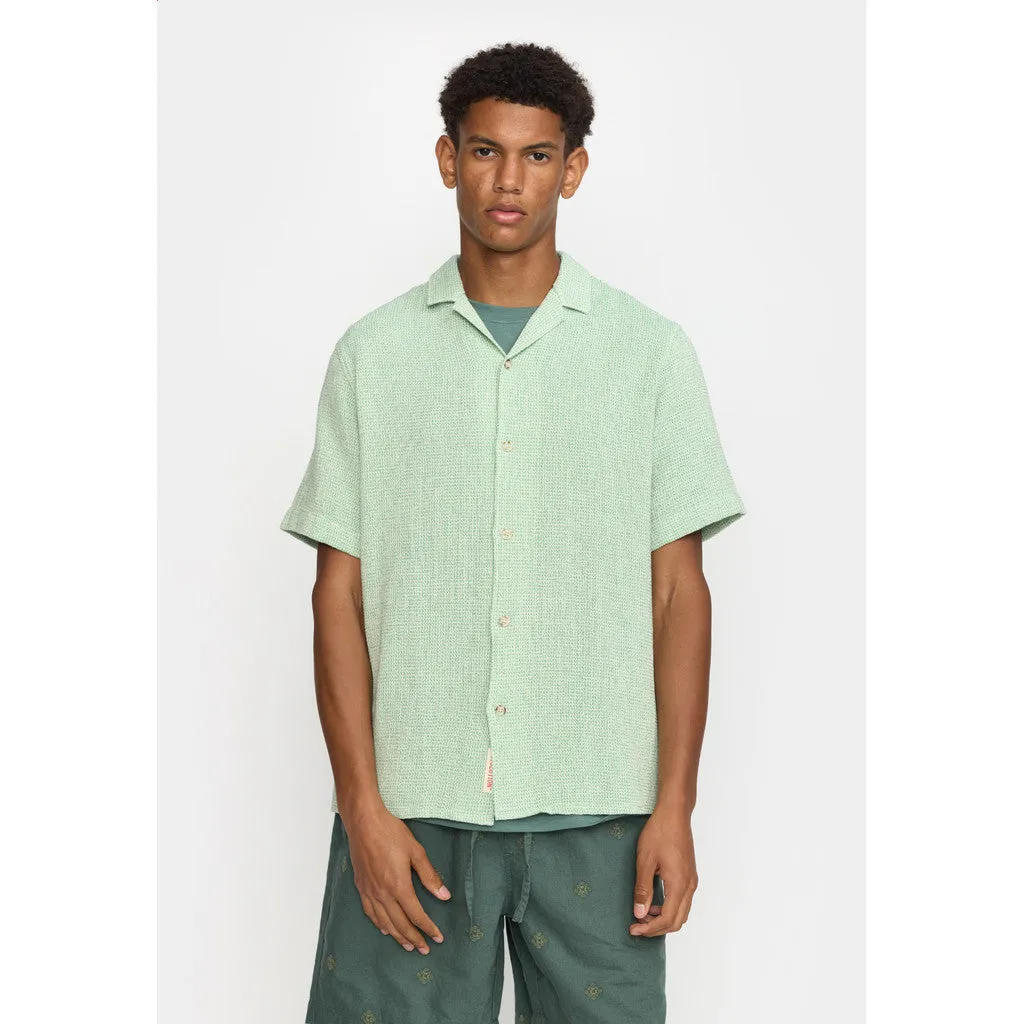 Short-sleeved Cuban Shirt / 3166 - Green sold by Revolution