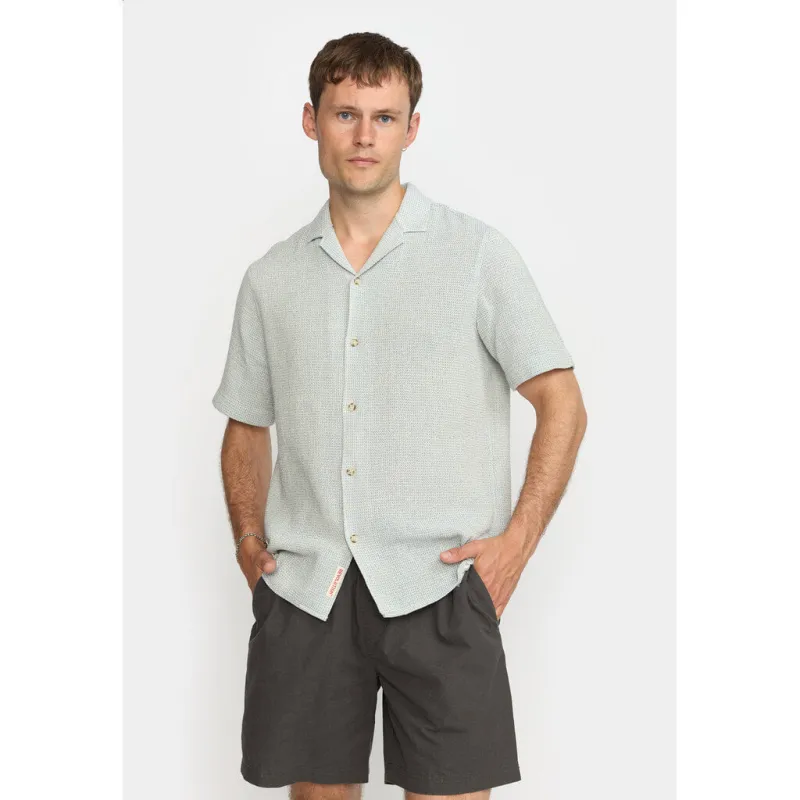 Short-sleeved Cuban Shirt / 3166 - Blue sold by Revolution