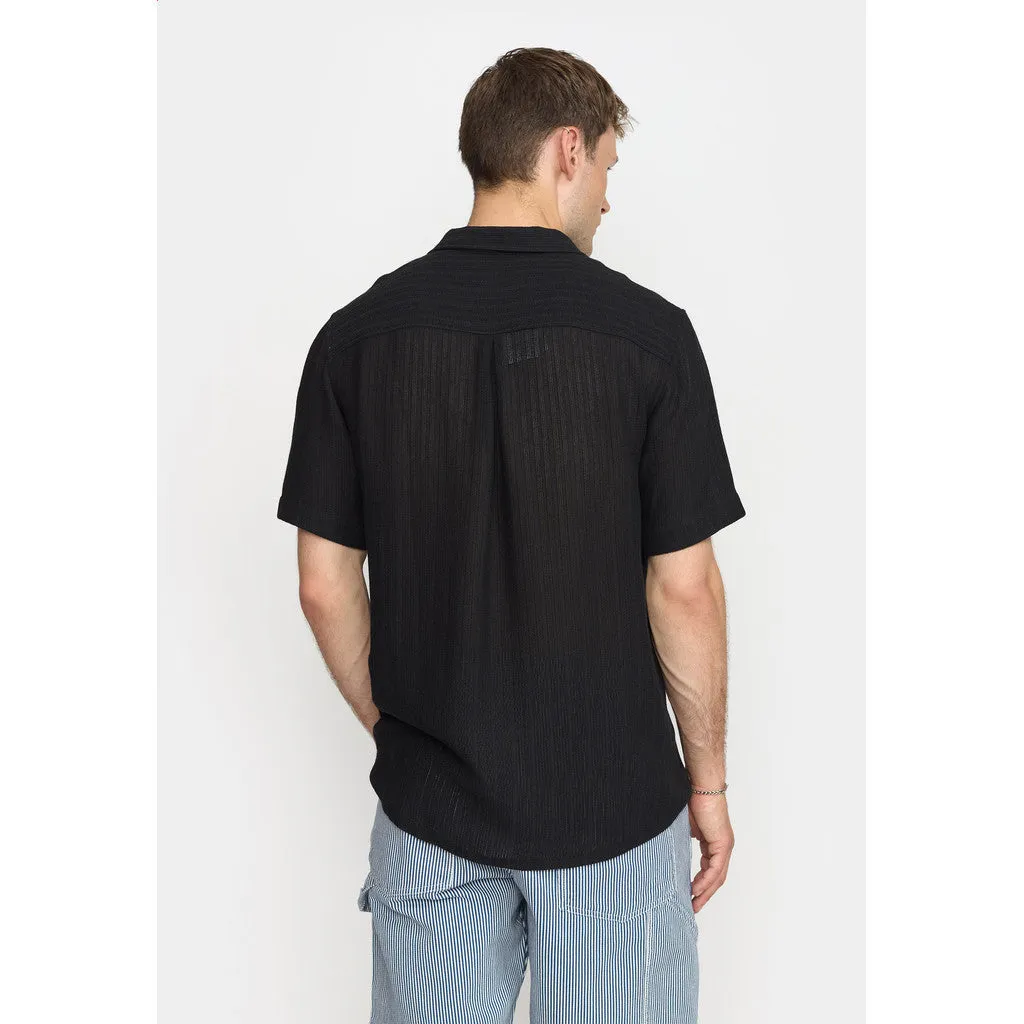 Short-sleeved Cuban Shirt / 3165 - Black sold by Revolution product image thumbnail 3