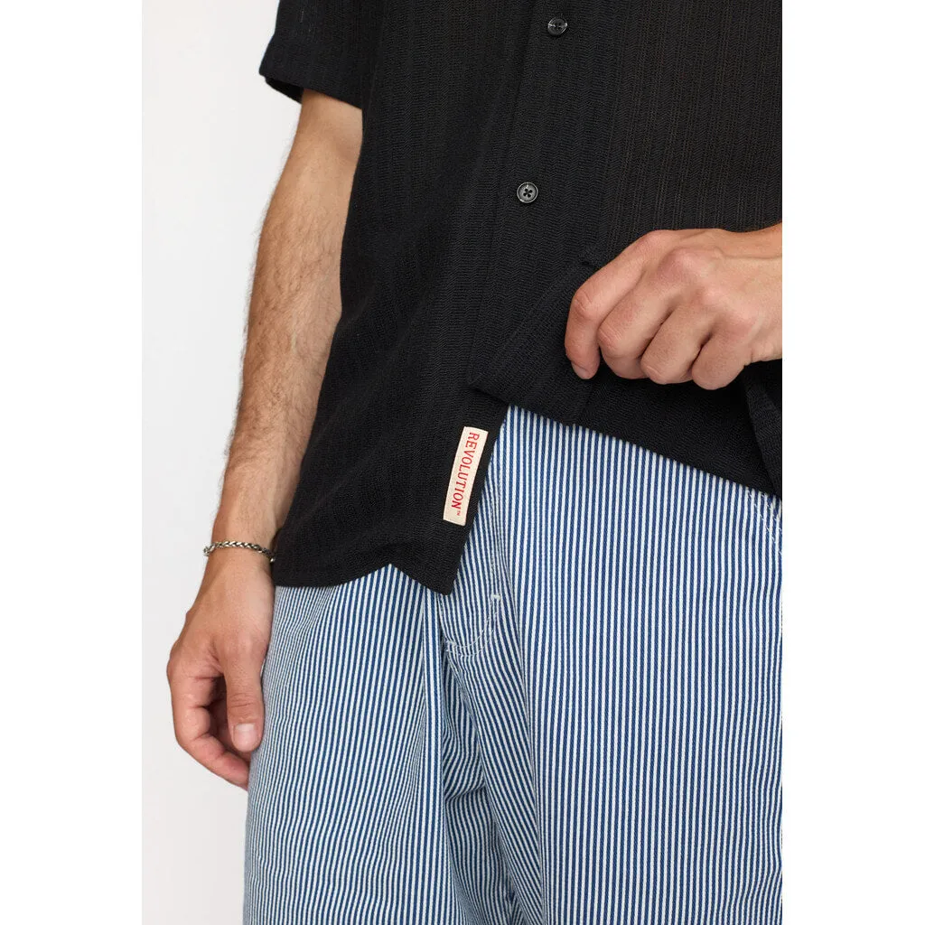 Short-sleeved Cuban Shirt / 3165 - Black sold by Revolution product image thumbnail 4