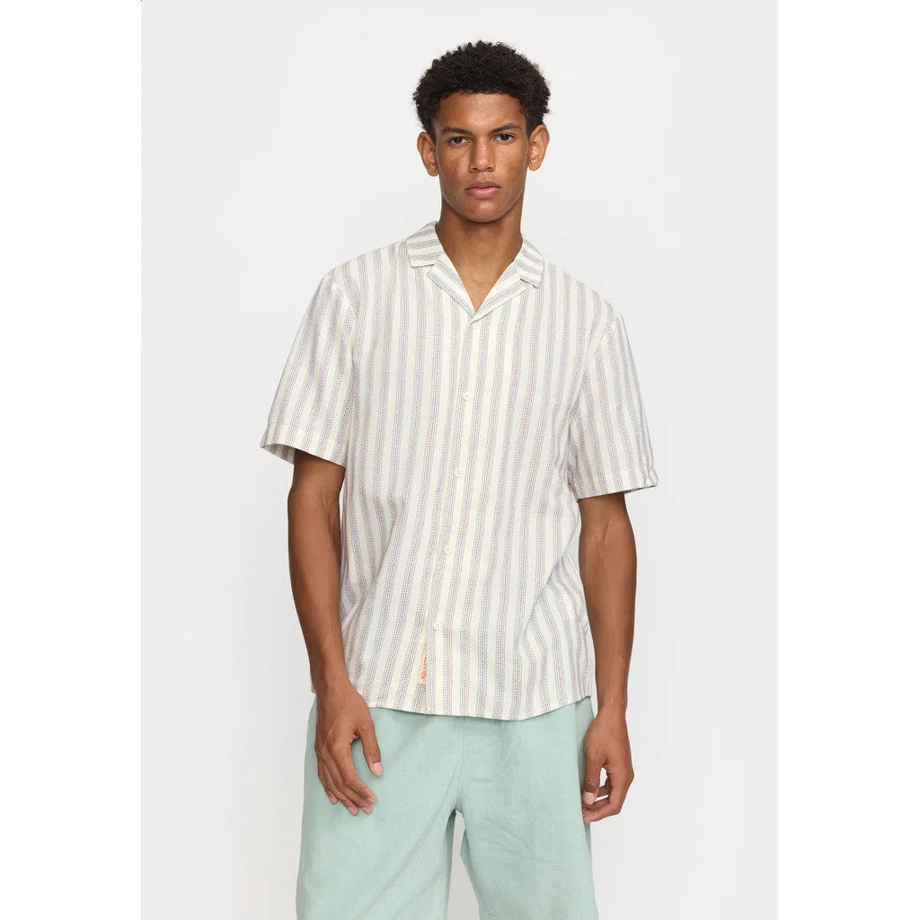 Short-sleeved Cuban Shirt / 3162 - Blue sold by Revolution