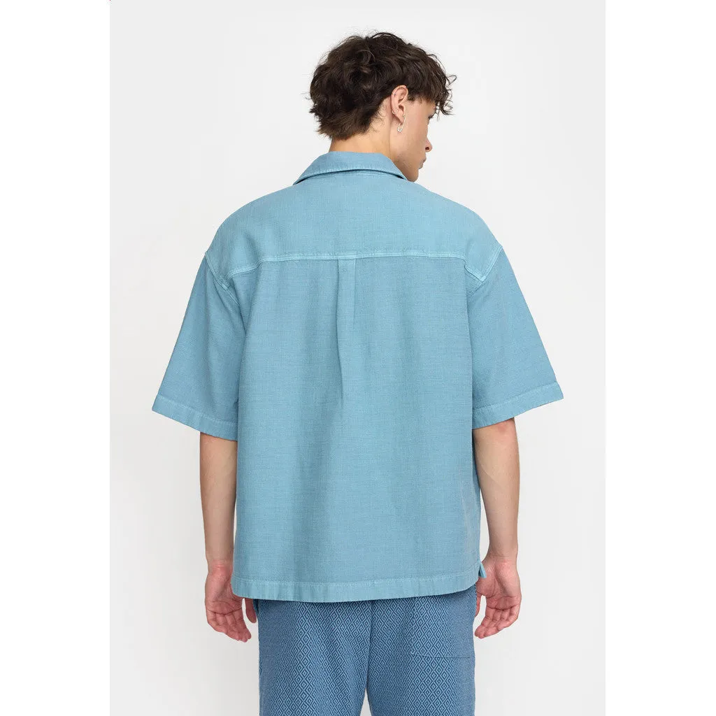 Oversize Short-sleeved Shirt / 3153 - Blue sold by Revolution product image thumbnail 3