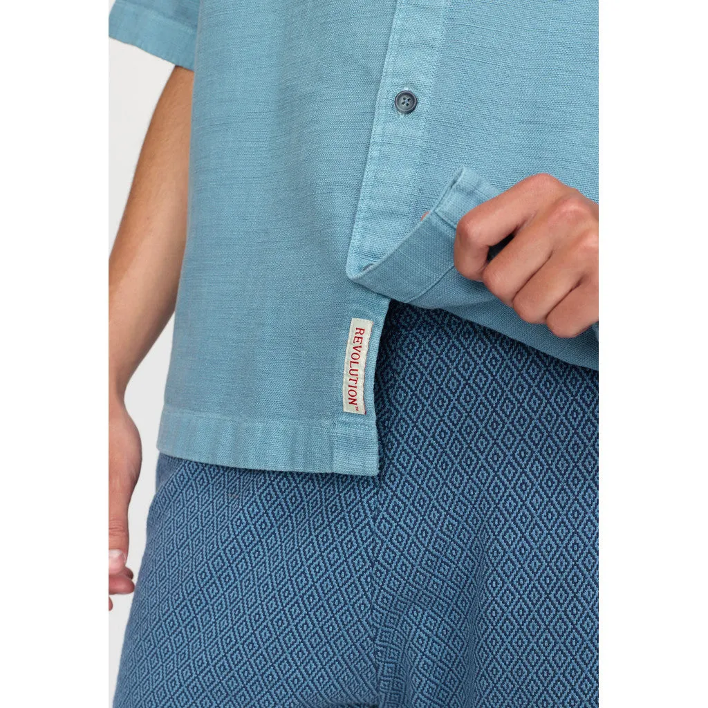 Oversize Short-sleeved Shirt / 3153 - Blue sold by Revolution product image thumbnail 4