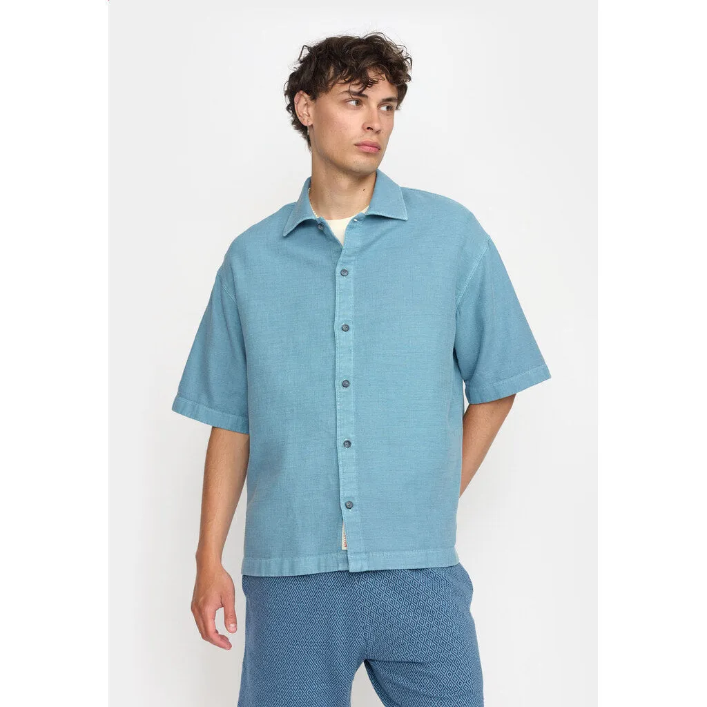 Oversize Short-sleeved Shirt / 3153 - Blue sold by Revolution