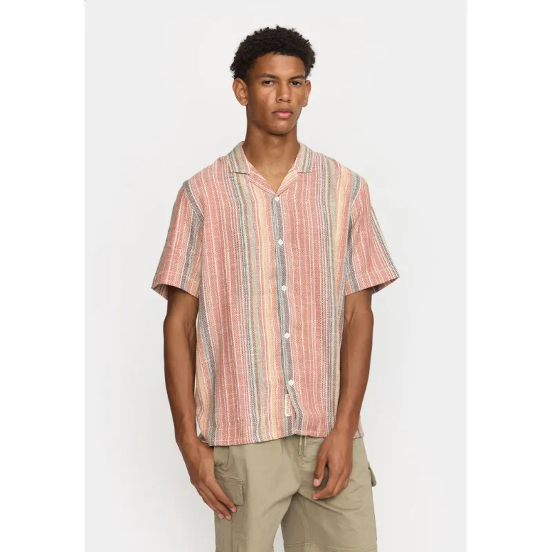 Short-sleeved Cuban Shirt / 3161 - Red sold by Revolution