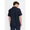 Short-sleeved Cuban Shirt / 3151 - Navy sold by Revolution