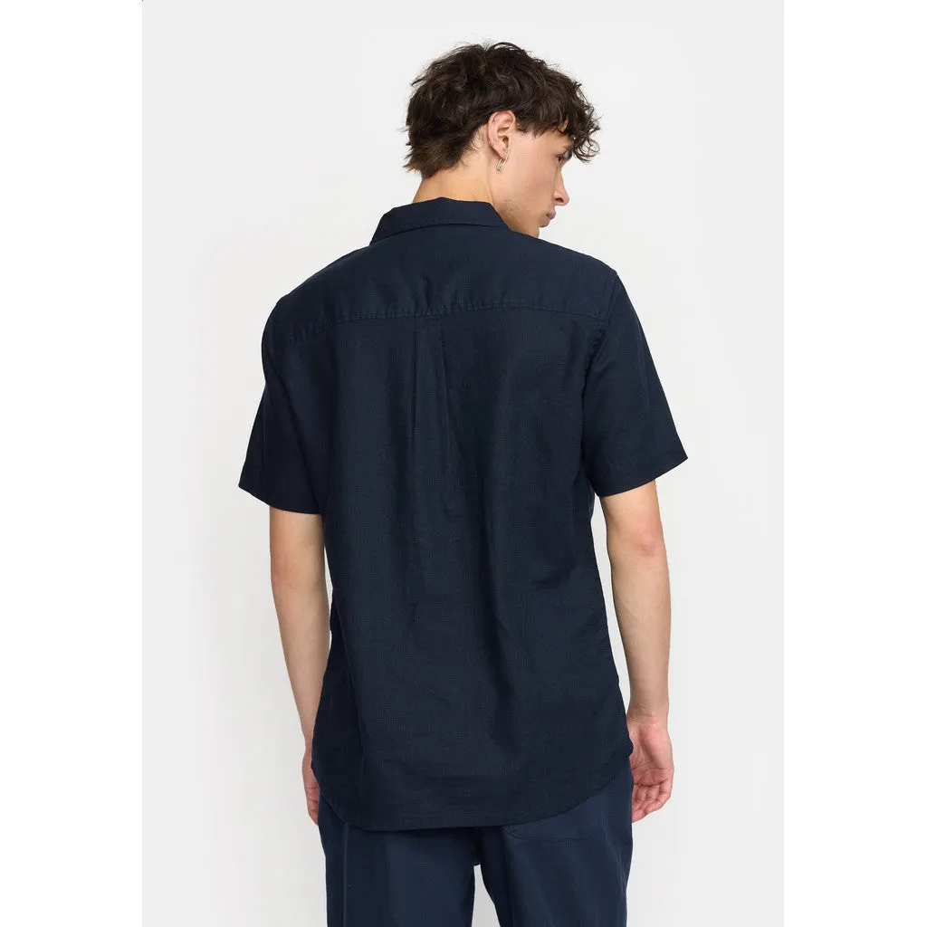 Short-sleeved Cuban Shirt / 3151 - Navy sold by Revolution product image thumbnail 4