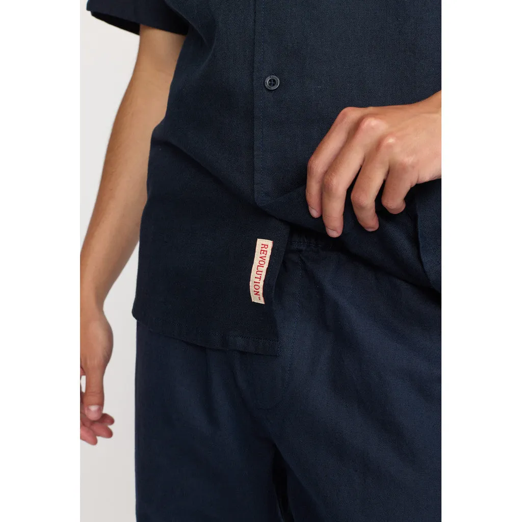 Short-sleeved Cuban Shirt / 3151 - Navy sold by Revolution product image thumbnail 5