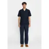 Short-sleeved Cuban Shirt / 3151 - Navy sold by Revolution