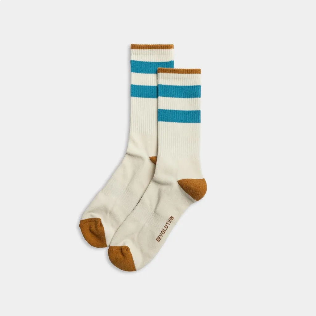Jaquard Crew Sock / 8907 - White sold by Revolution product image thumbnail 2