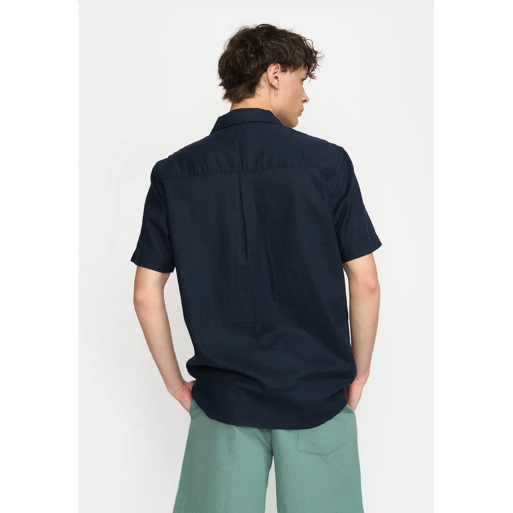 Short-sleeved Cuban Shirt / 3174 - Navy sold by Revolution product image thumbnail 3