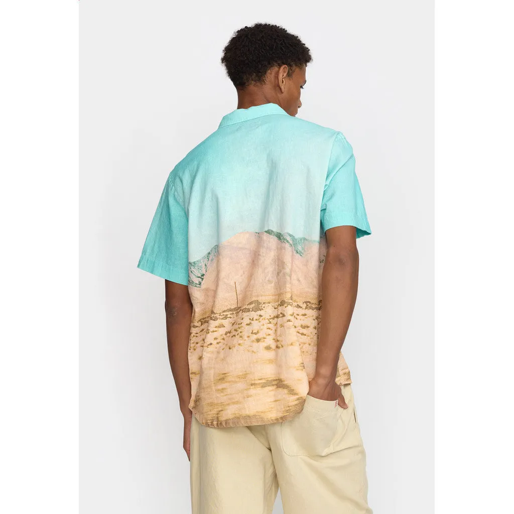 Short-sleeved Cuban Shirt / 3182 - Turquoise sold by Revolution product image thumbnail 4