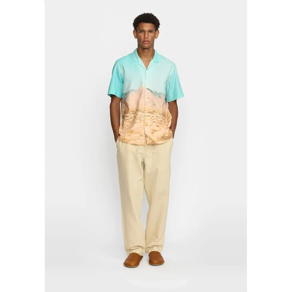 Short-sleeved Cuban Shirt / 3182 - Turquoise sold by Revolution product image thumbnail 5