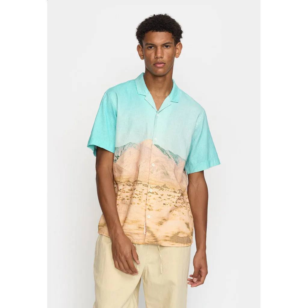 Short-sleeved Cuban Shirt / 3182 - Turquoise sold by Revolution