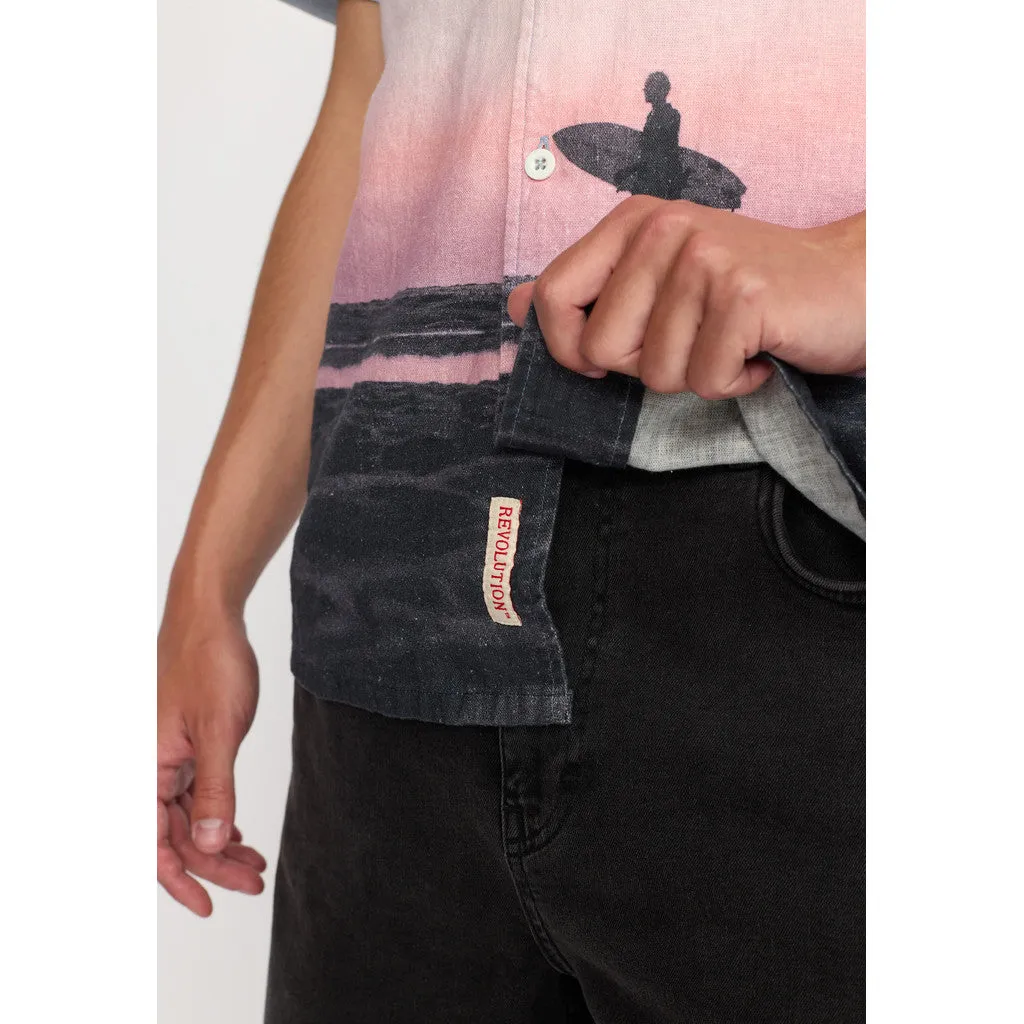 Short-sleeved Cuban Shirt / 3173 - Pink sold by Revolution product image thumbnail 4