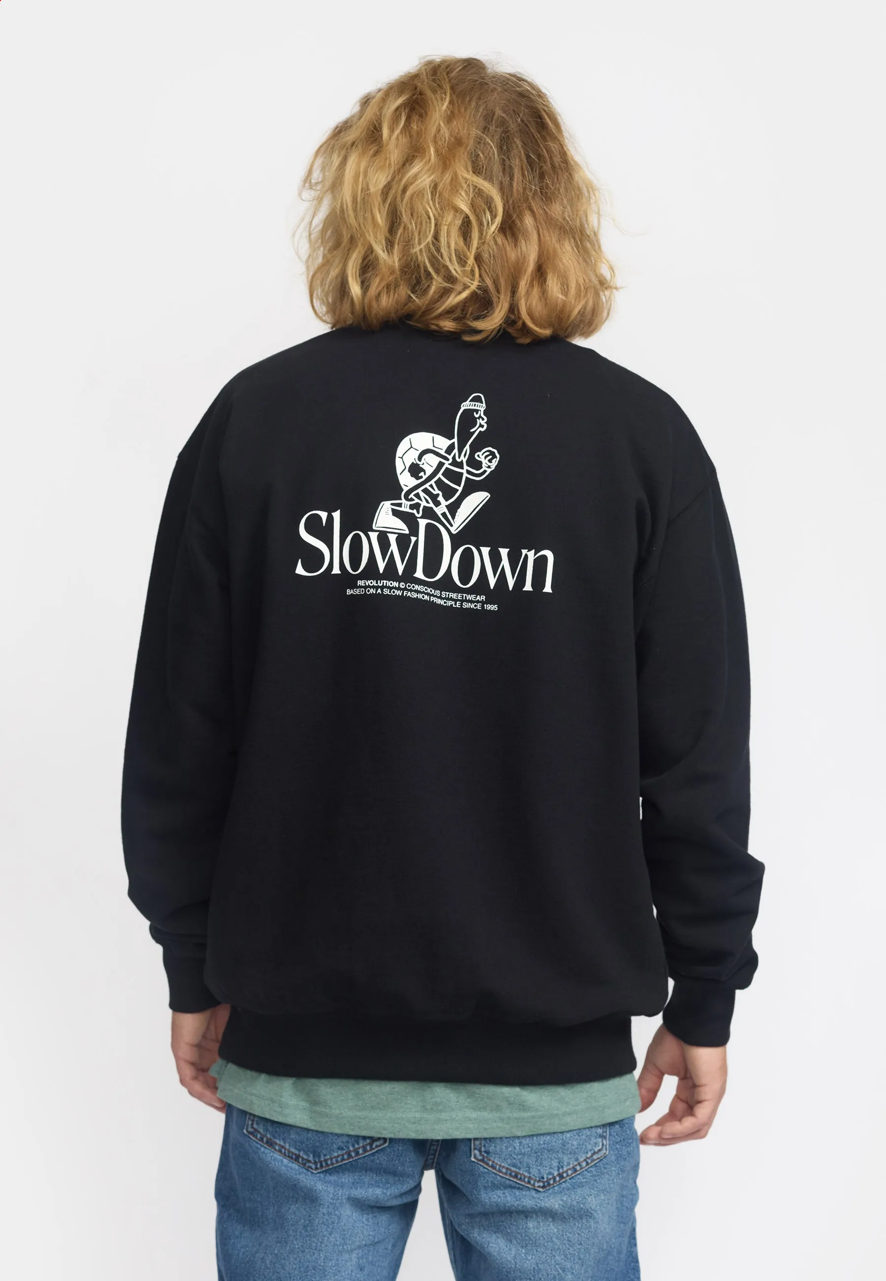 Printed Crewneck / 2790 SLO - Black sold by Revolution product image thumbnail 5