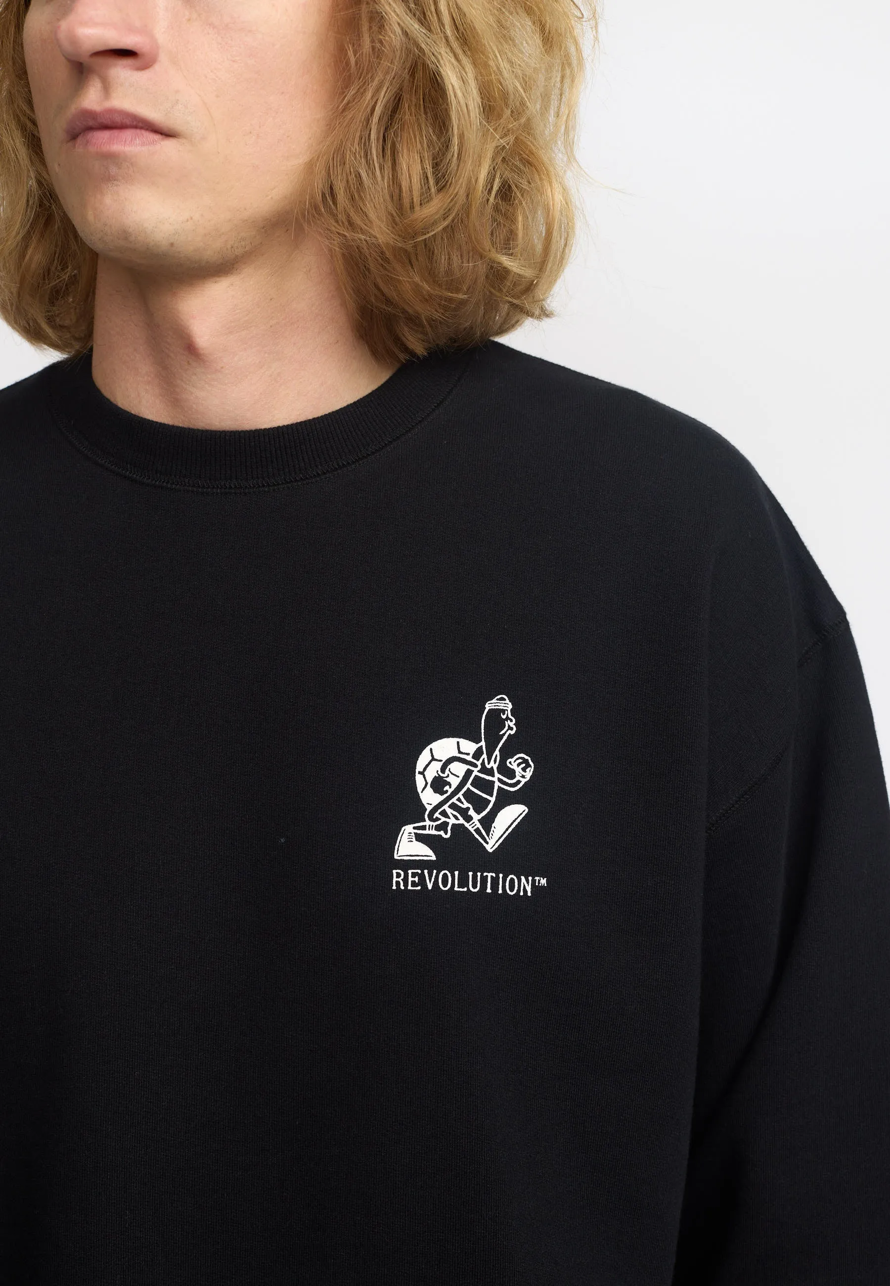 Printed Crewneck / 2790 SLO - Black sold by Revolution
