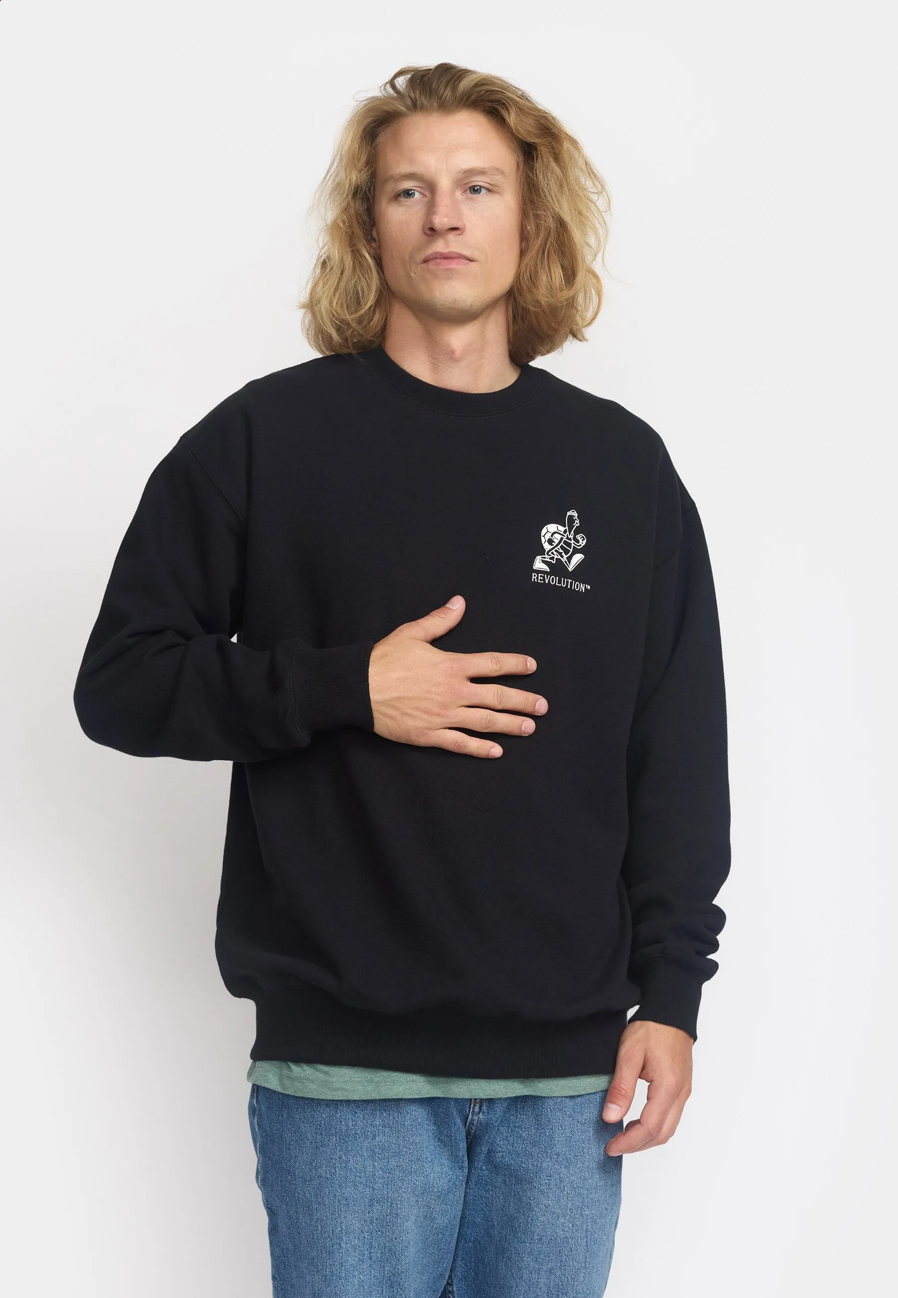 Printed Crewneck / 2790 SLO - Black sold by Revolution product image thumbnail 4