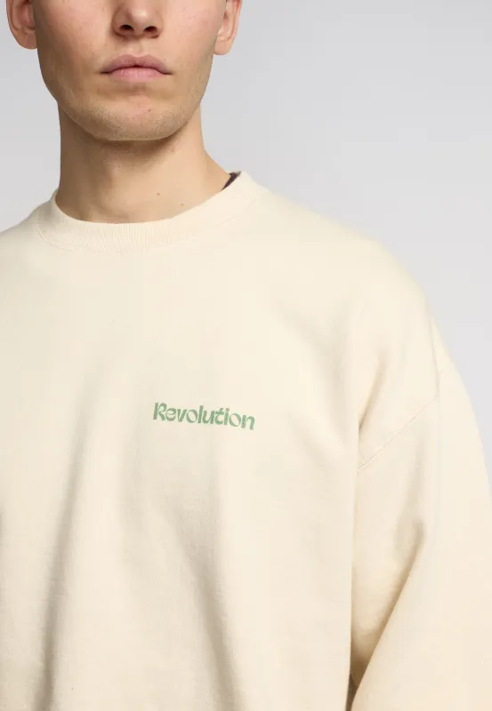 Printed Crewneck / 2790 LAN - Offwhite sold by Revolution