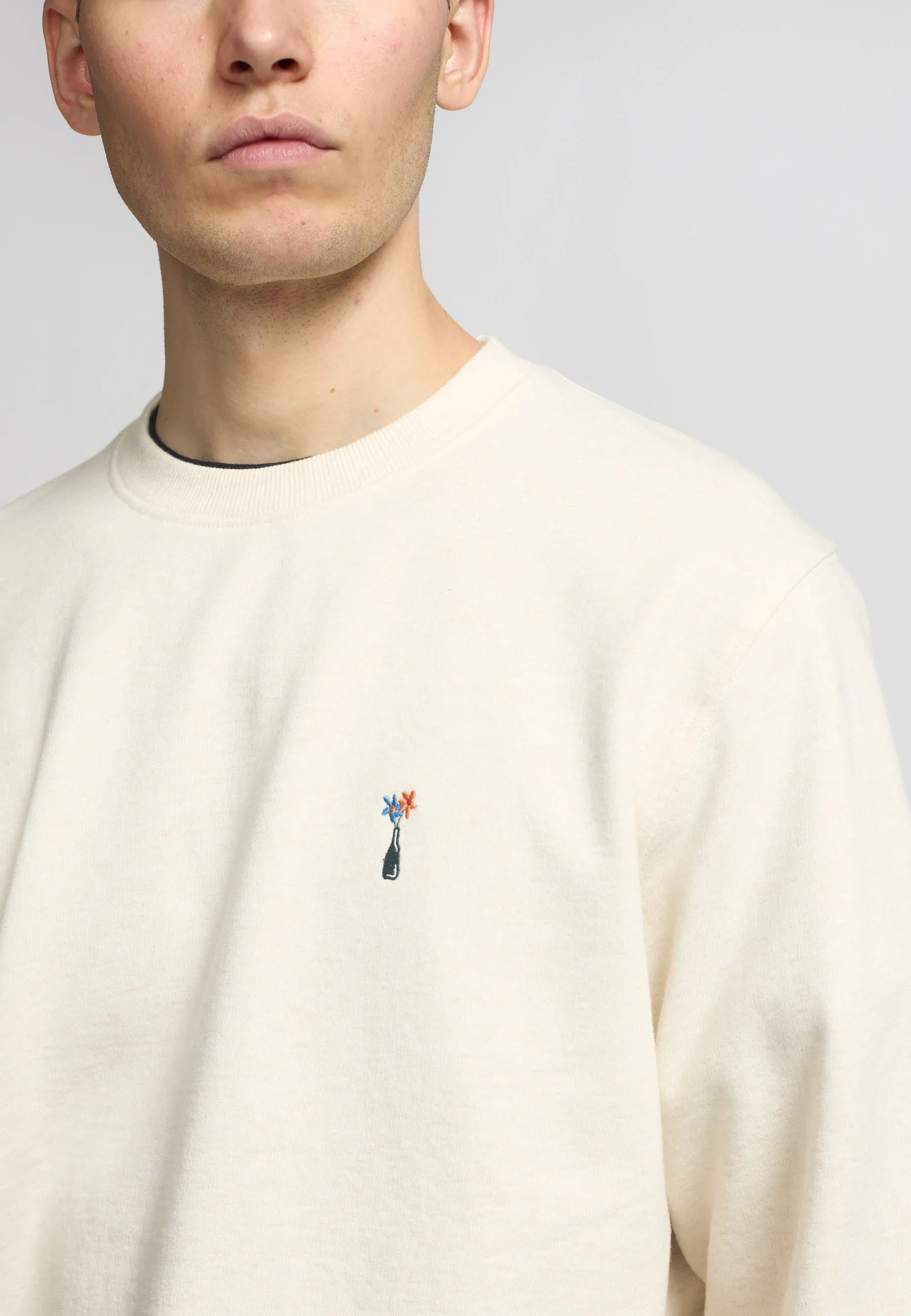 Application Sweatshirt / 2789 FLO - Offwhite-melange sold by Revolution