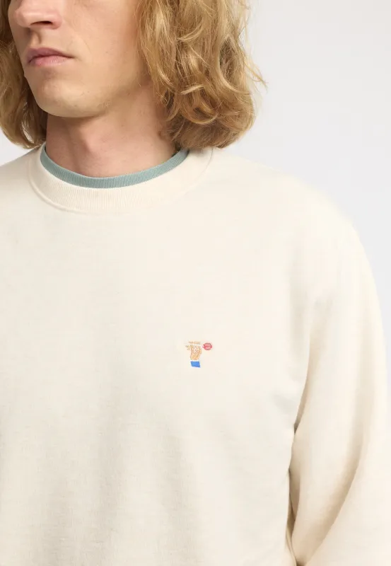 Application Sweatshirt / 2789 DAR - Offwhite-melange sold by Revolution