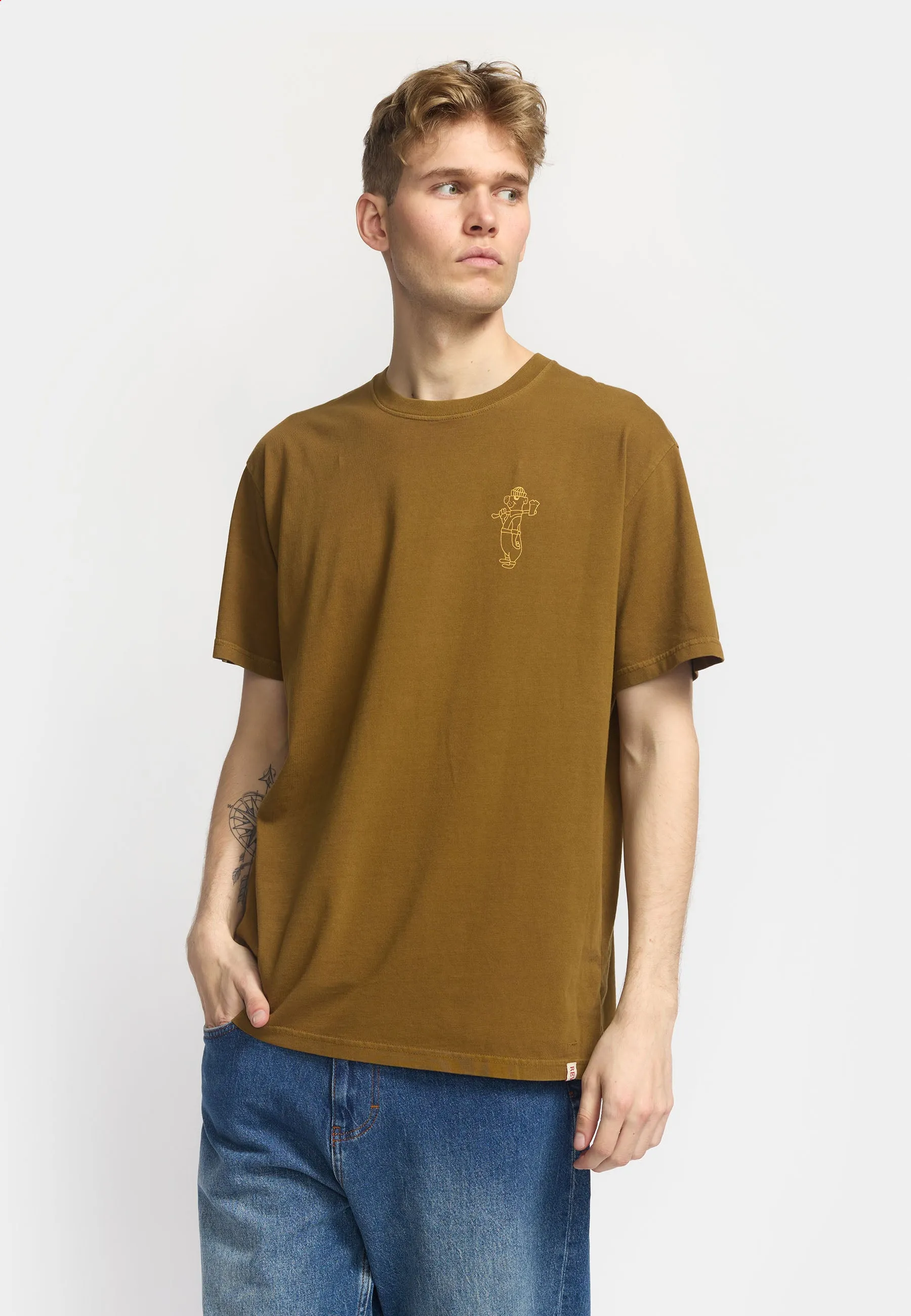 Printed T-shirt / 1424 PAR - Dustbrown sold by Revolution product image thumbnail 4
