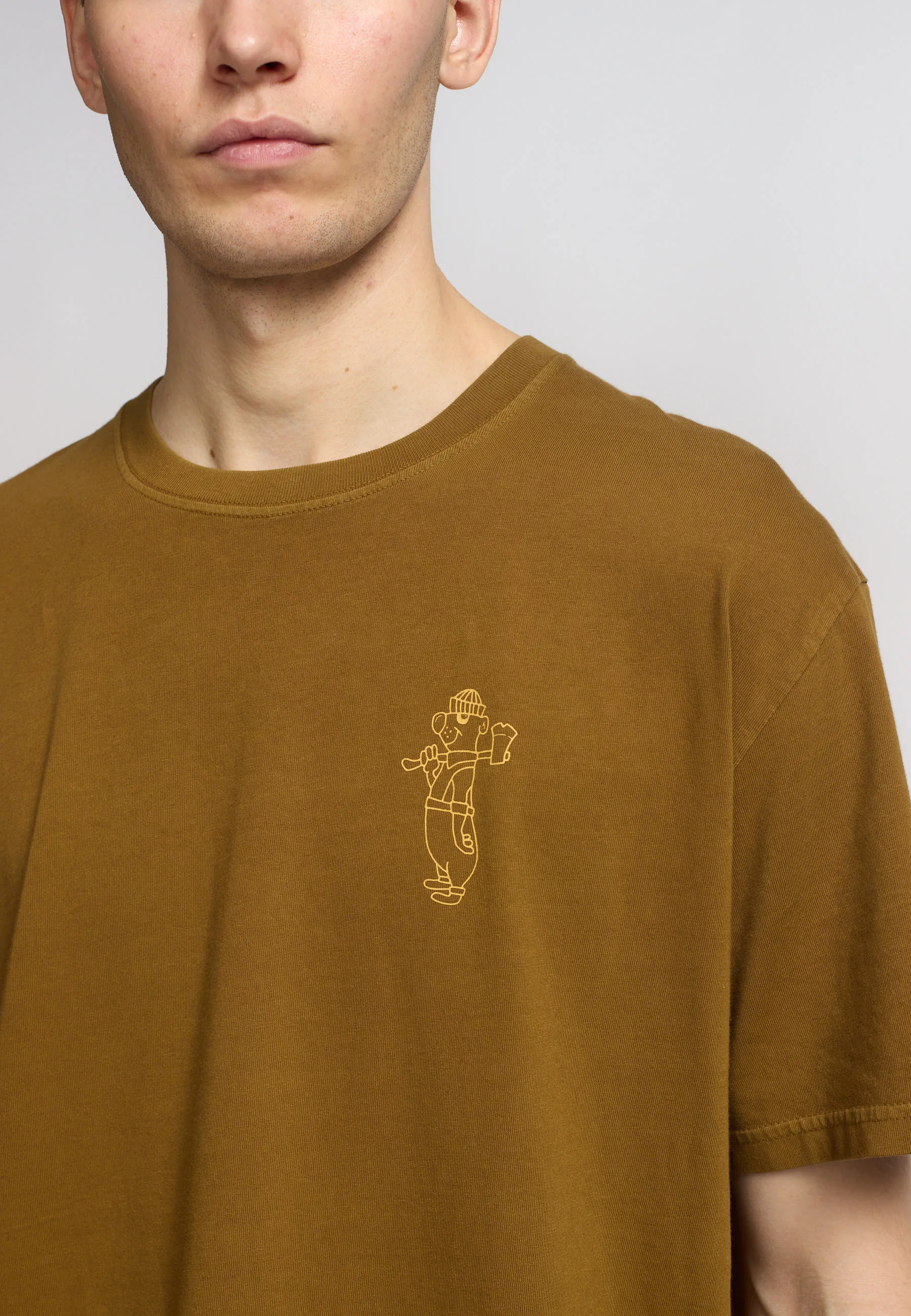 Printed T-shirt / 1424 PAR - Dustbrown sold by Revolution