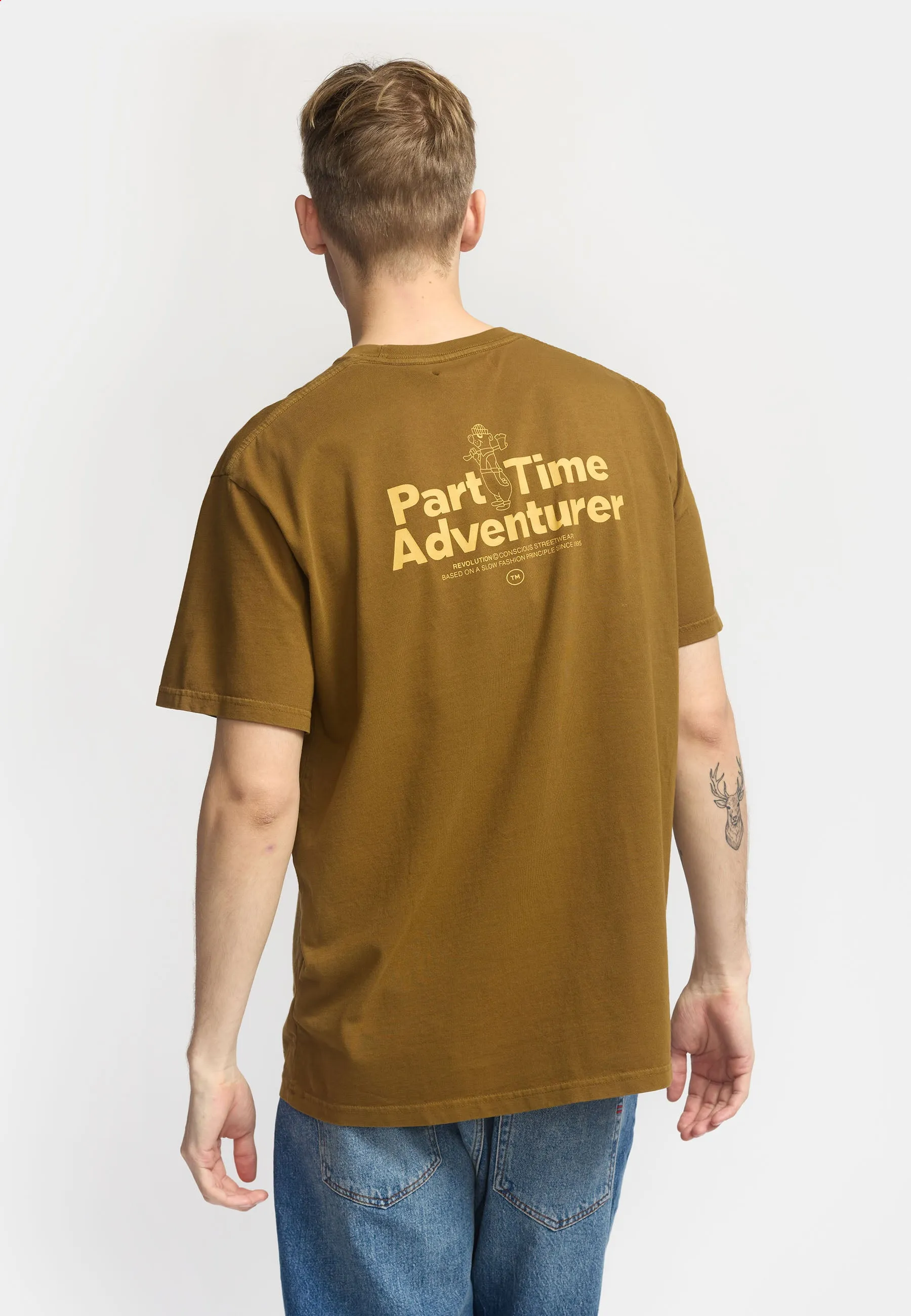 Printed T-shirt / 1424 PAR - Dustbrown sold by Revolution product image thumbnail 5
