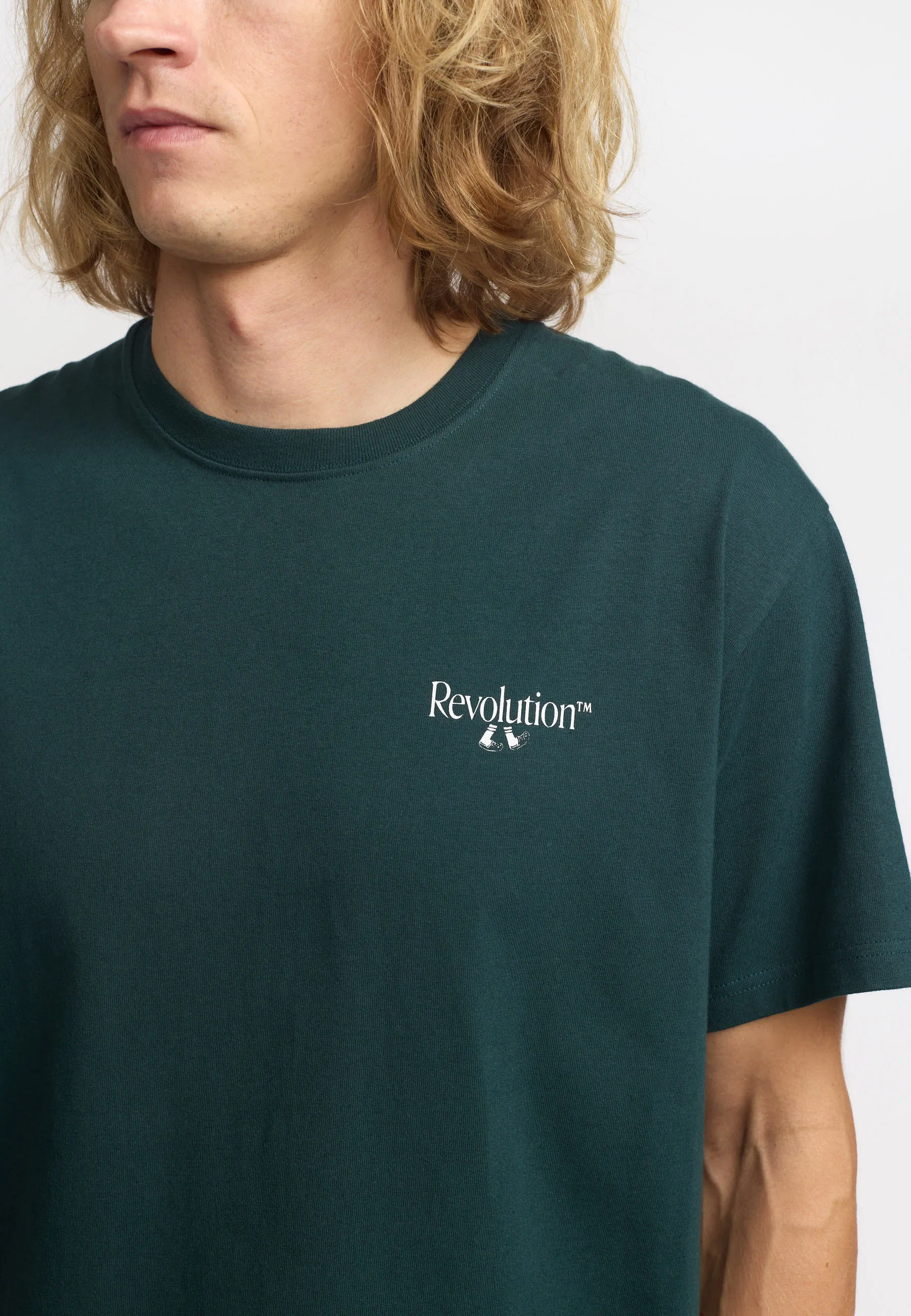 Printed T-shirt / 1423 LON - Darkgreen sold by Revolution