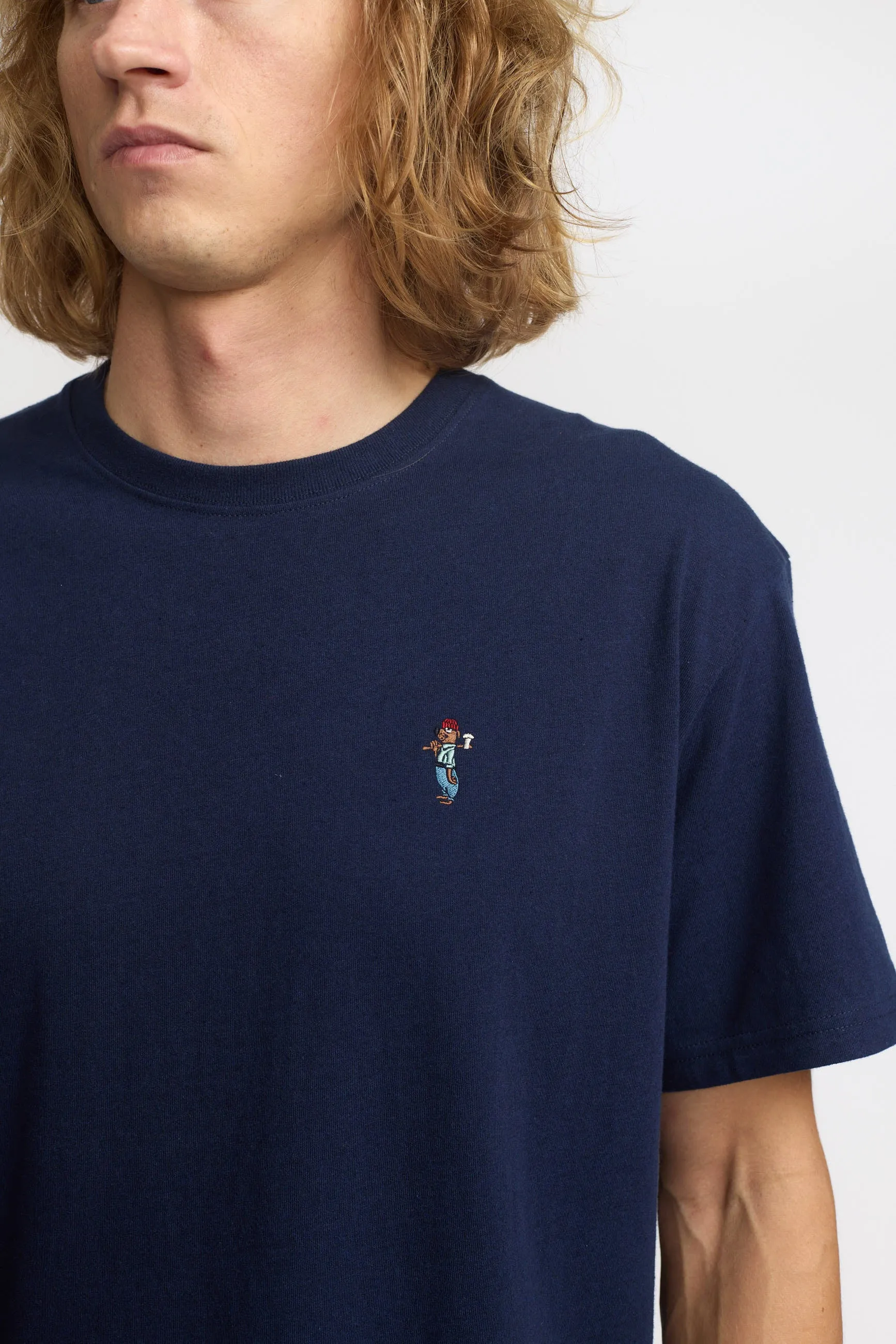 Application T-Shirt / 1418 LUM - Navy-melange sold by Revolution