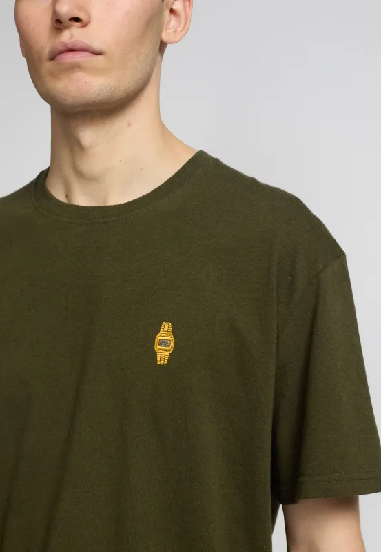 Application T-Shirt / 1418 GOL - Army-melange sold by Revolution