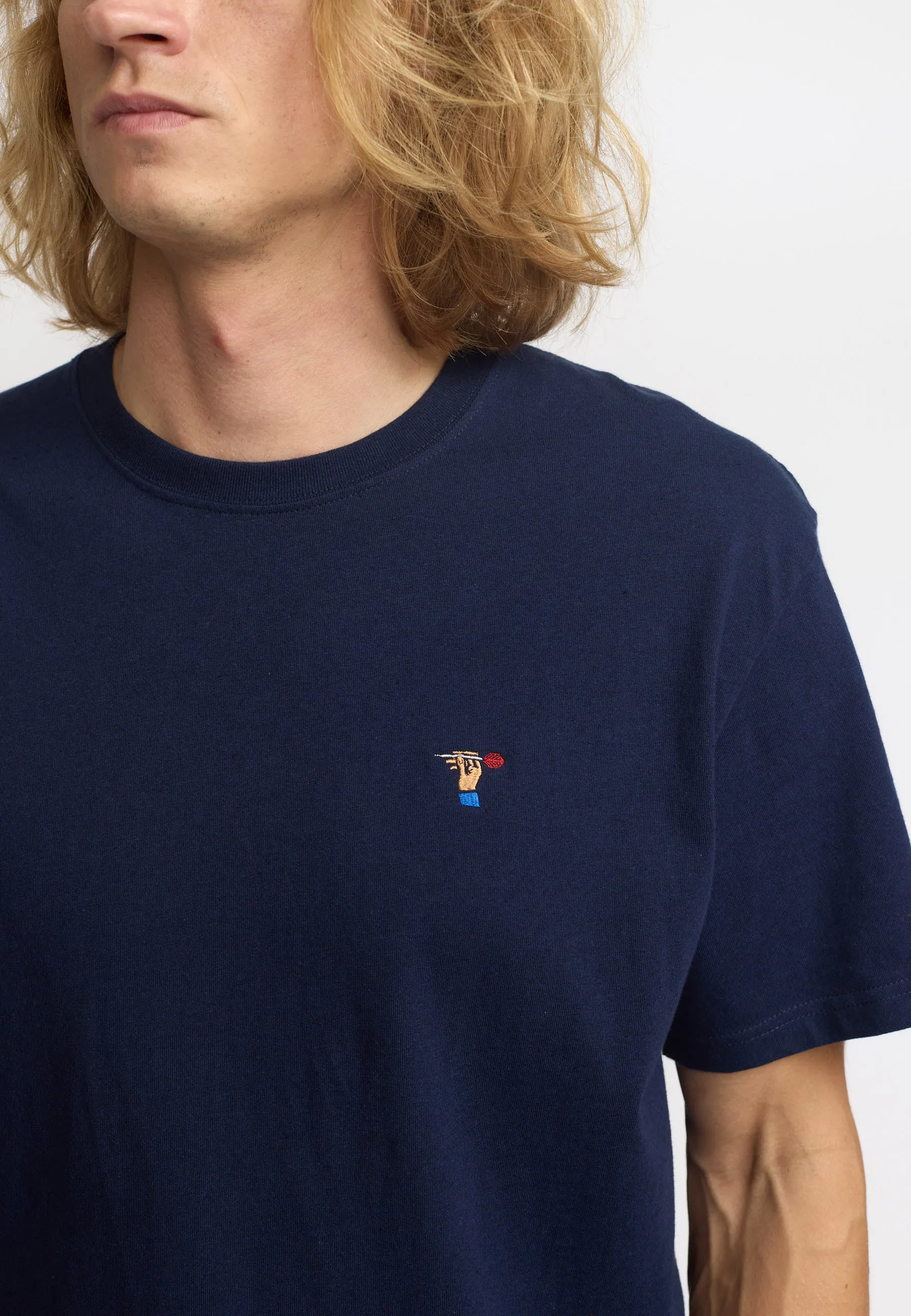 Application T-Shirt / 1418 DAR - Navy-melange sold by Revolution