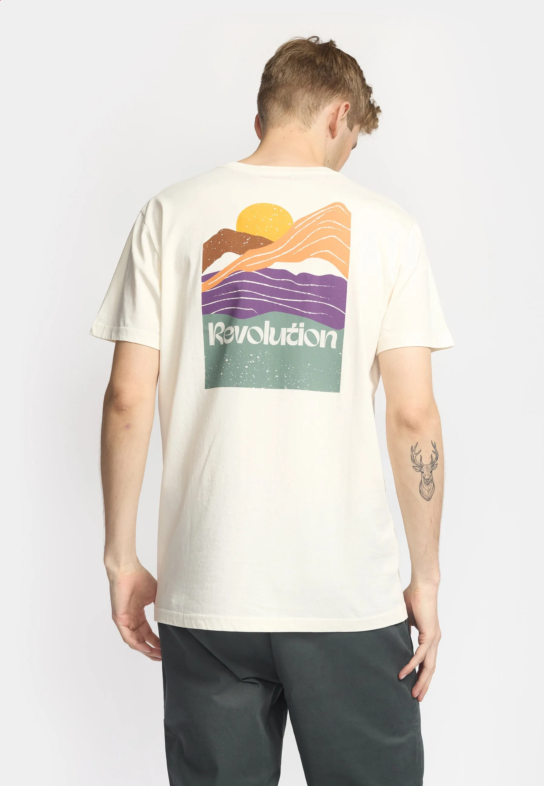 Printed T-shirt / 1422 LAN - Offwhite sold by Revolution product image thumbnail 5