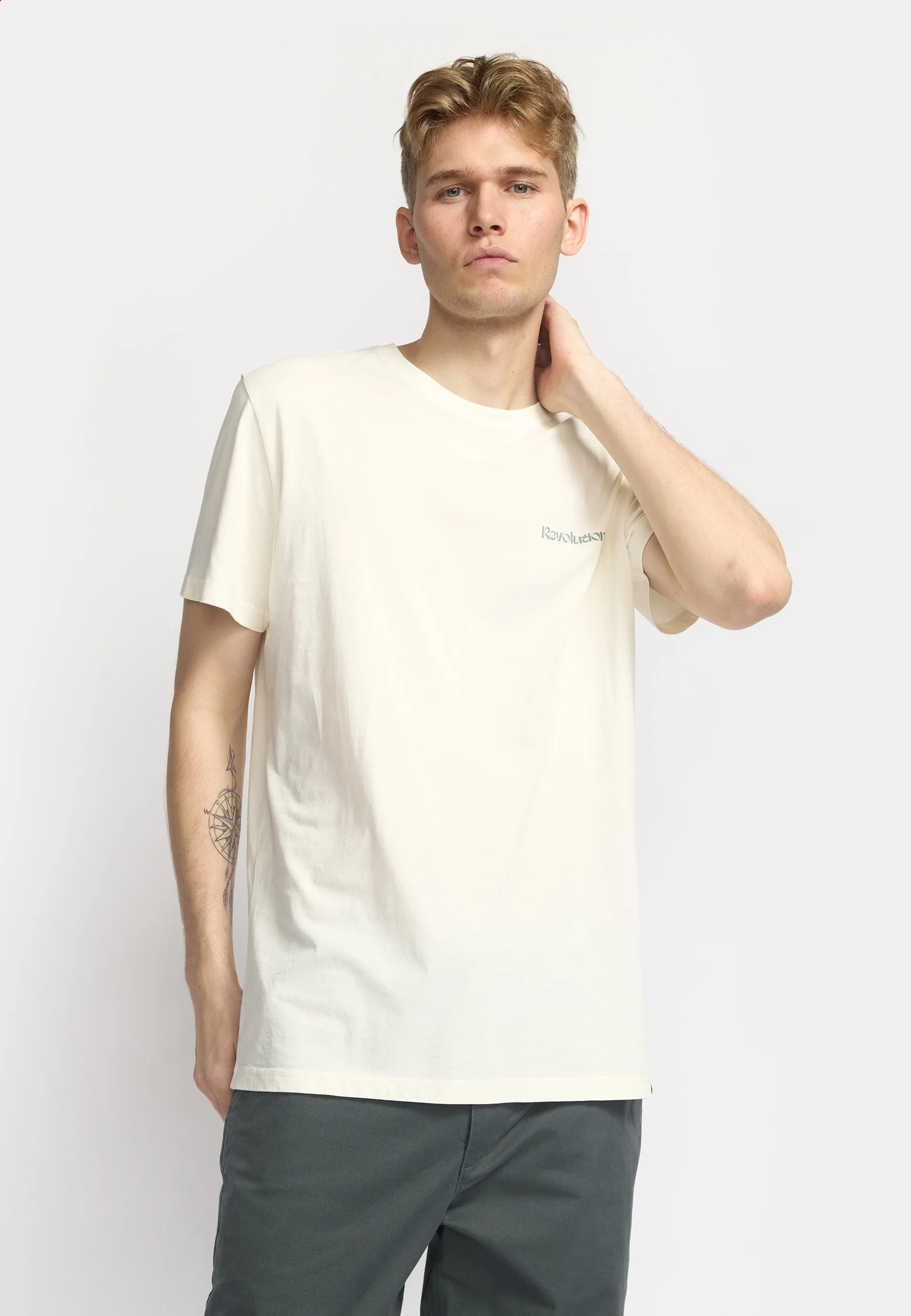 Printed T-shirt / 1422 LAN - Offwhite sold by Revolution