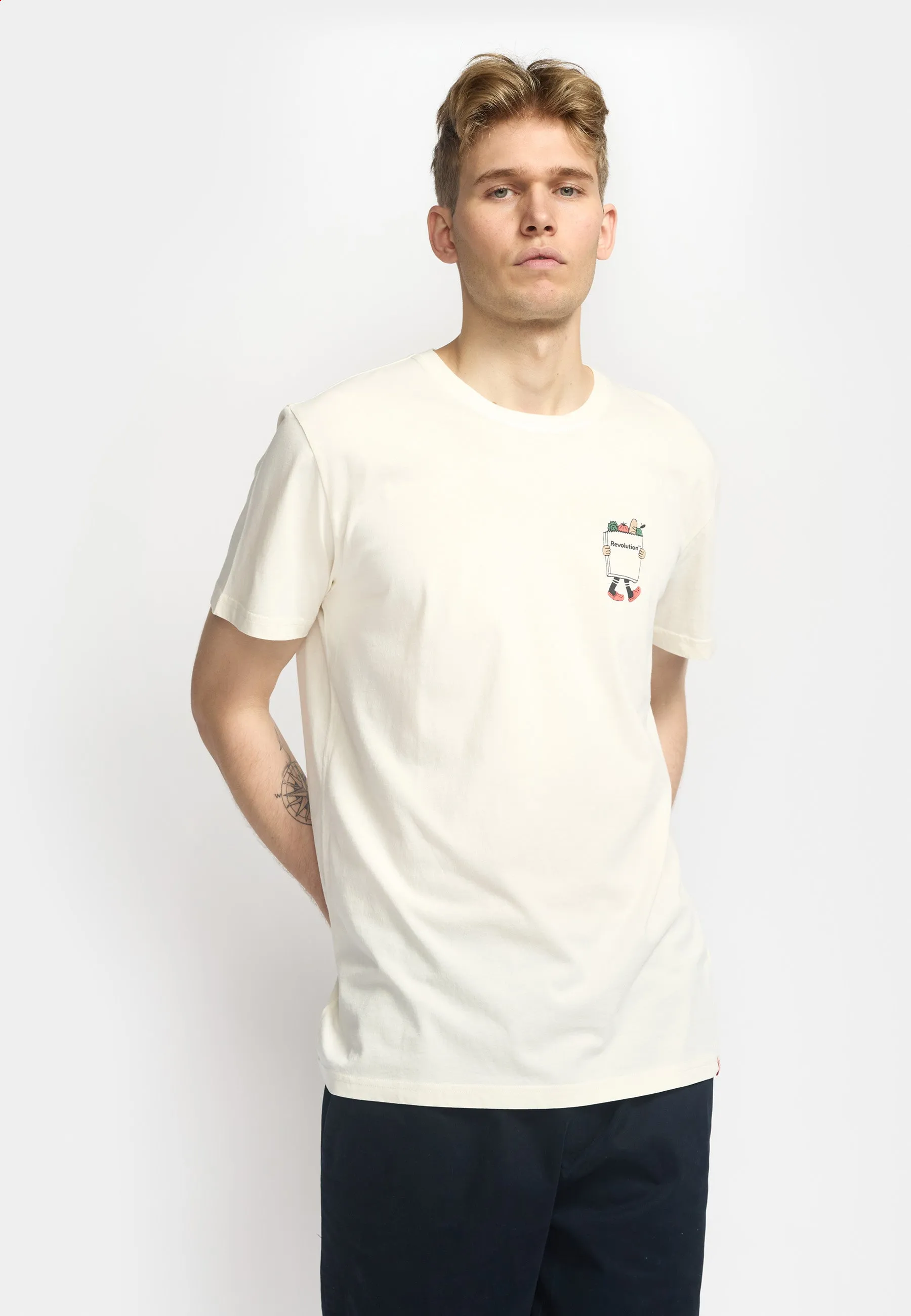 Printed T-shirt / 1422 GRO - Offwhite sold by Revolution product image thumbnail 3