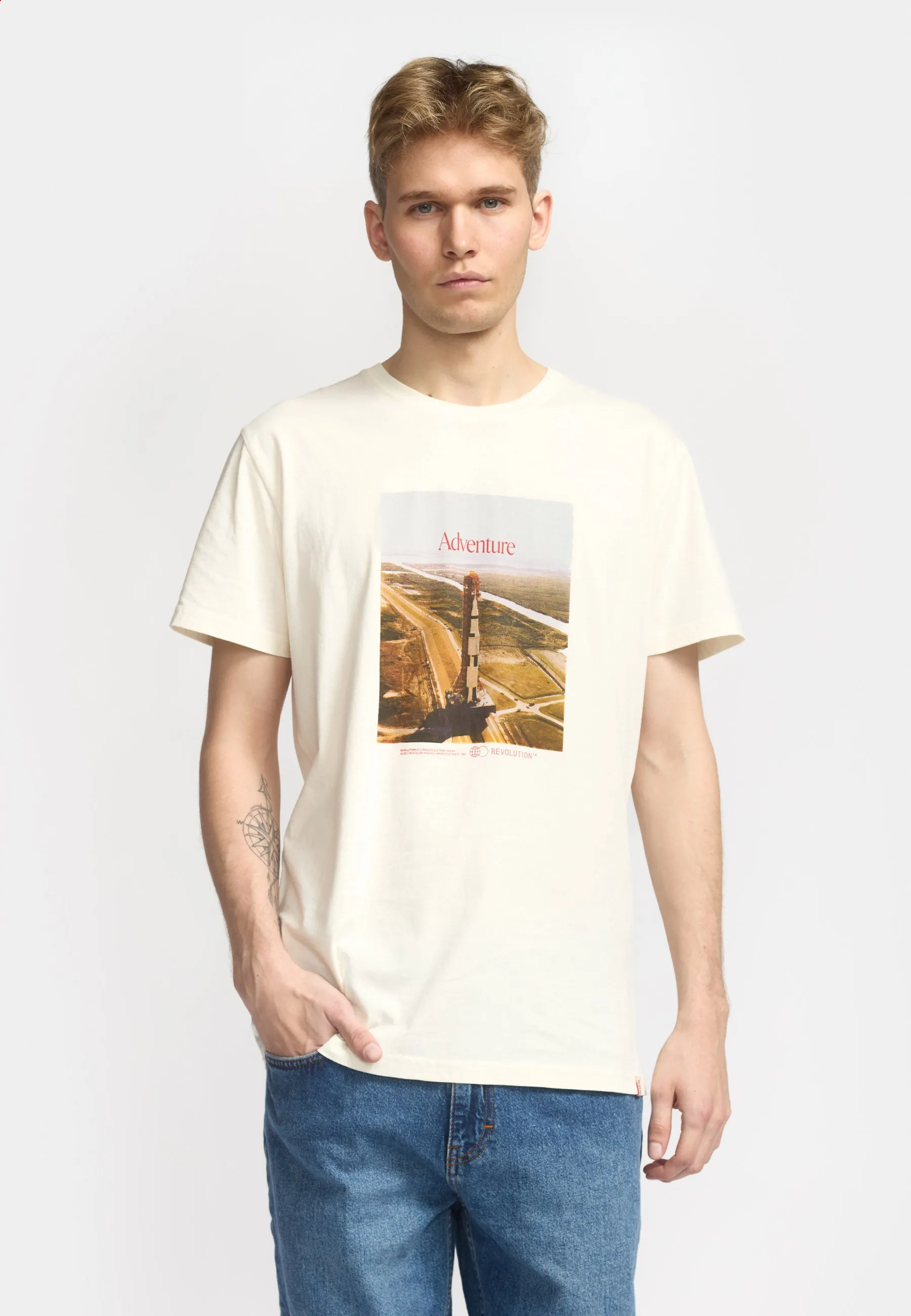 Printed T-shirt / 1420 ROC - Offwhite sold by Revolution product image thumbnail 2