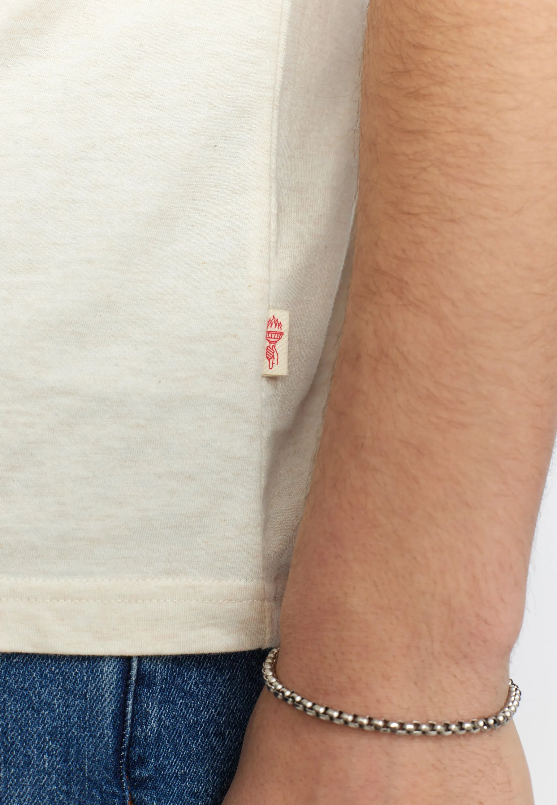 Regular T-shirt / 1051 - Offwhite-melange sold by Revolution product image thumbnail 4