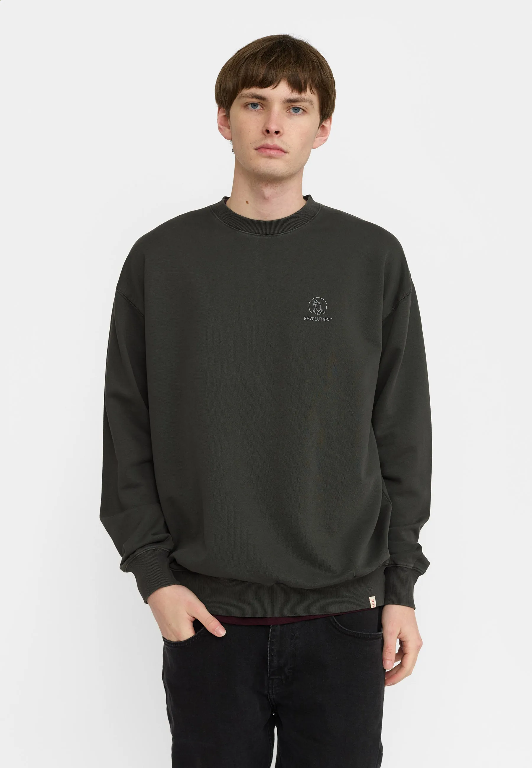 Printed Crewneck / 2794 PIZ - Black sold by Revolution product image thumbnail 4