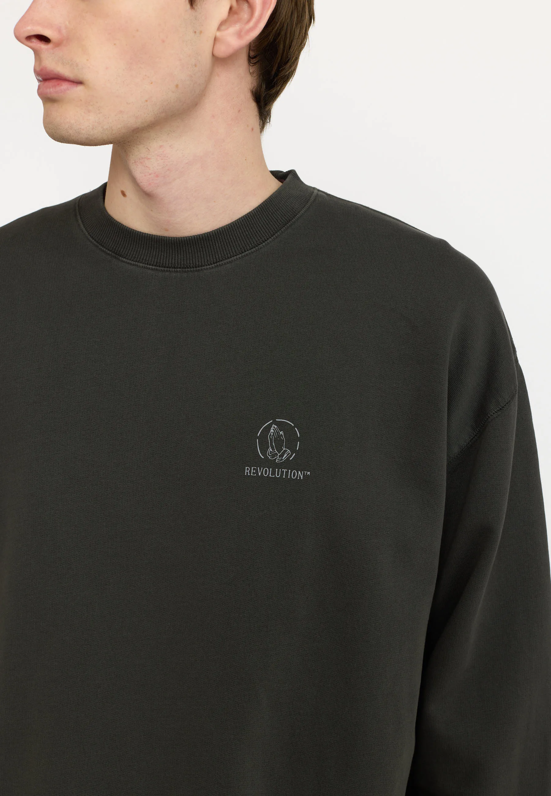 Printed Crewneck / 2794 PIZ - Black sold by Revolution