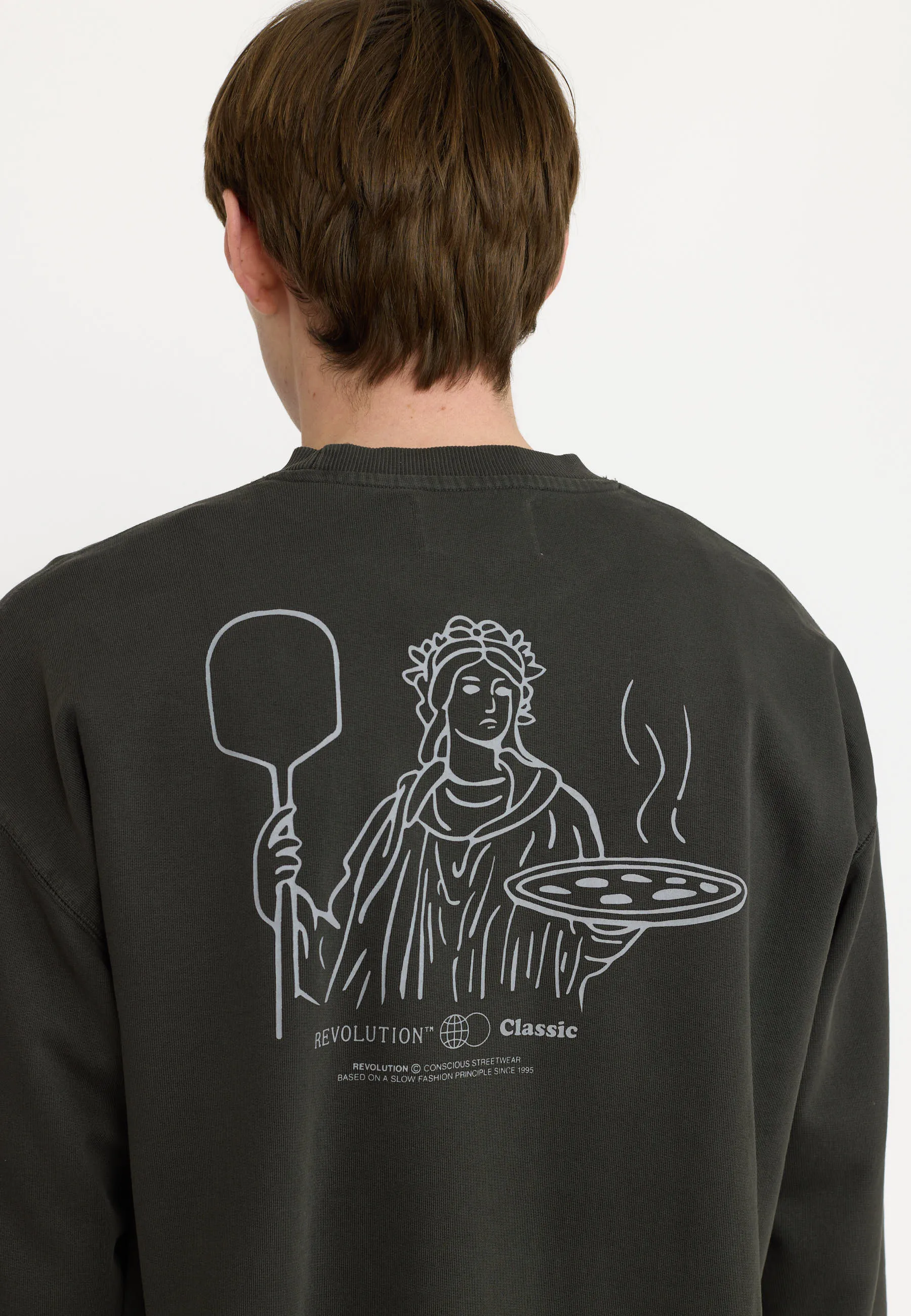 Printed Crewneck / 2794 PIZ - Black sold by Revolution product image thumbnail 3