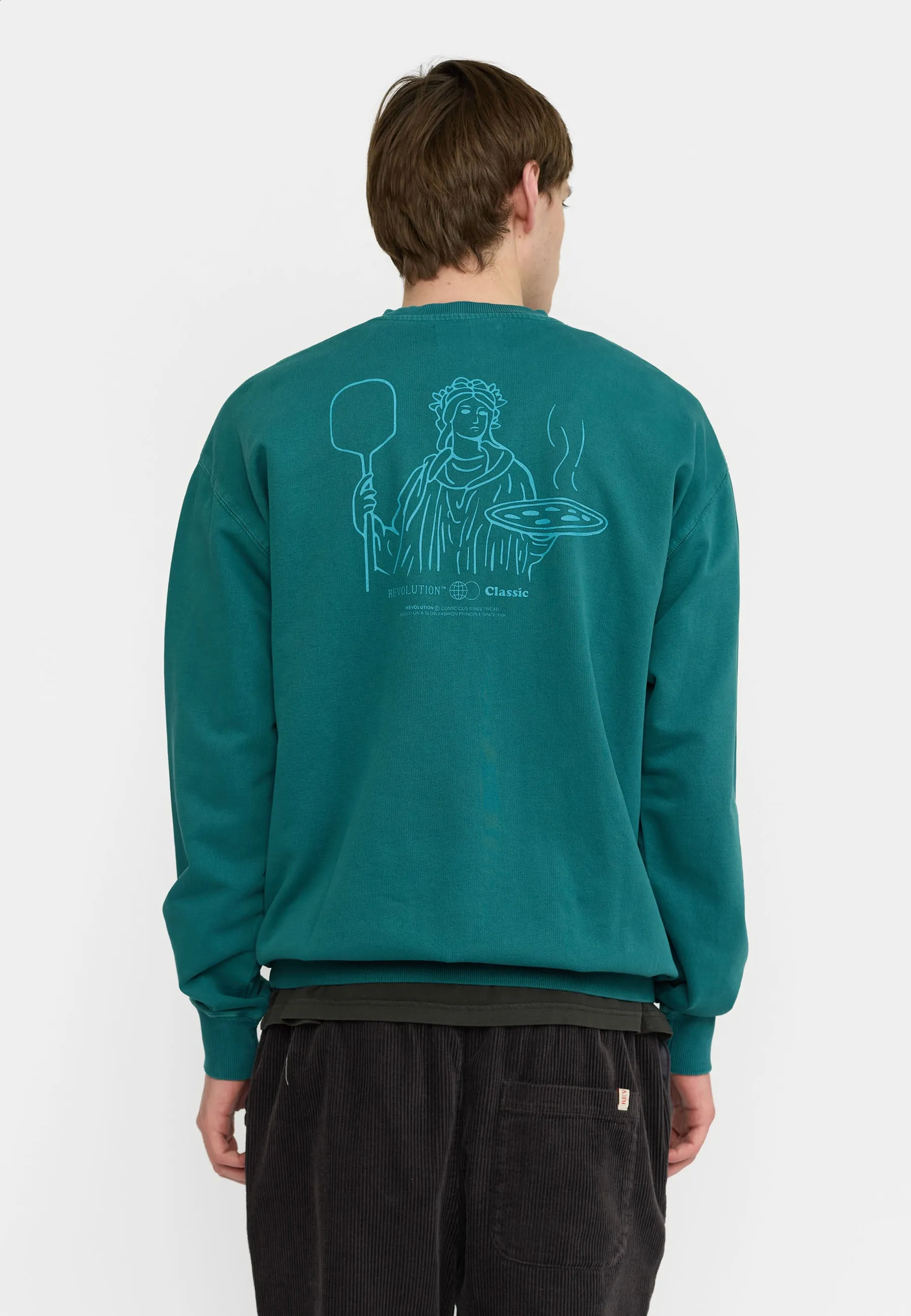 Printed Crewneck / 2794 PIZ - Petrol sold by Revolution product image thumbnail 5