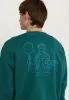 Printed Crewneck / 2794 PIZ - Petrol sold by Revolution