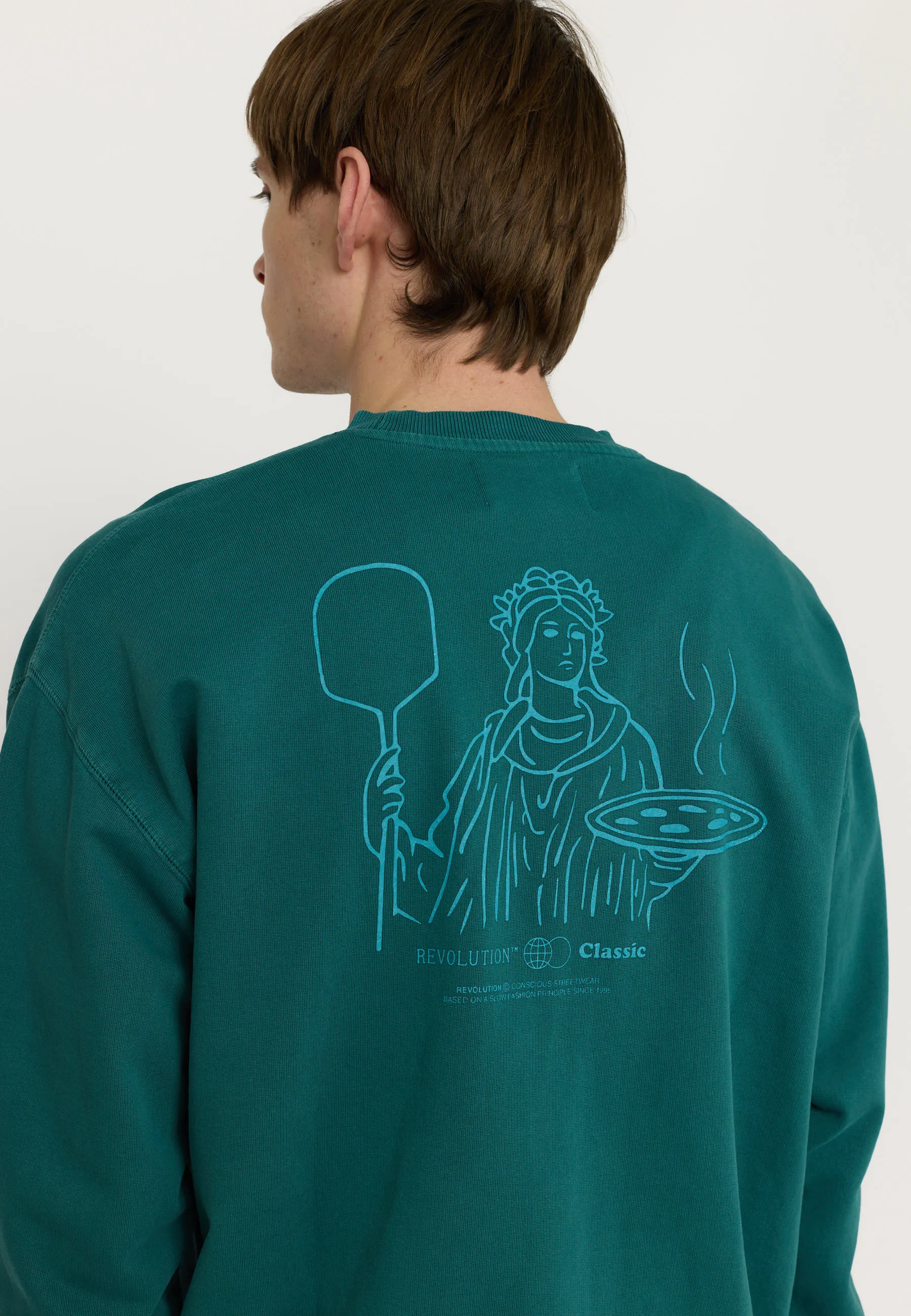 Printed Crewneck / 2794 PIZ - Petrol sold by Revolution product image thumbnail 3