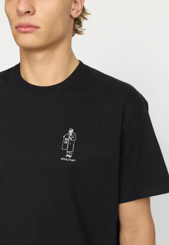 Application T-Shirt / 1428 DEA - Black sold by Revolution