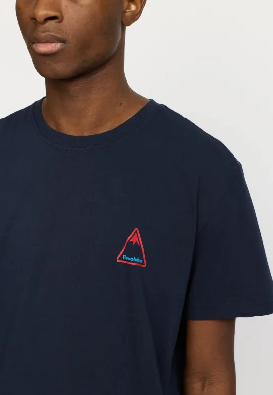 Printed T-shirt / 1427 HIK - Navy sold by Revolution